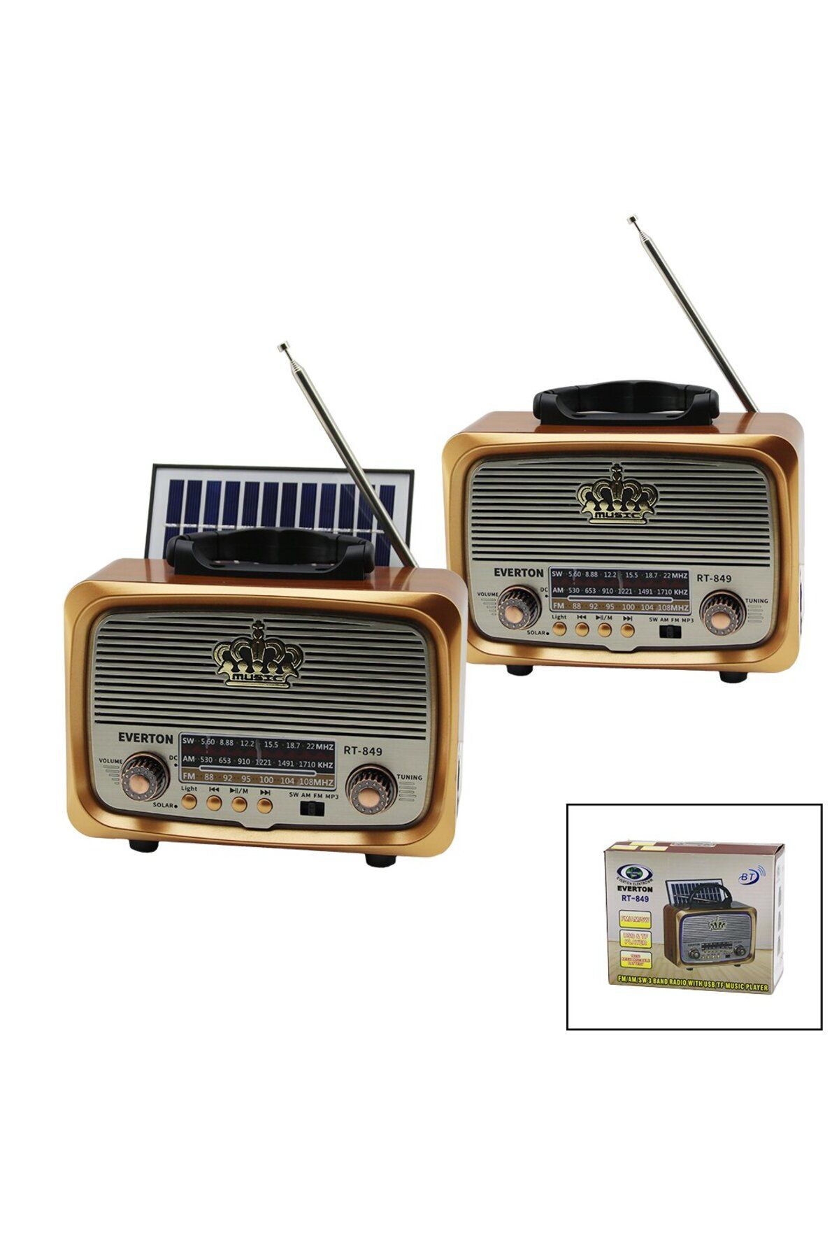 STOREMAX htpshopmx BT SOLAR PANELLİ - USB ŞARJLI BLUETOOTH İBRELİ FM RAMP3 USB - TF PLAYER 4V OUT - 5V