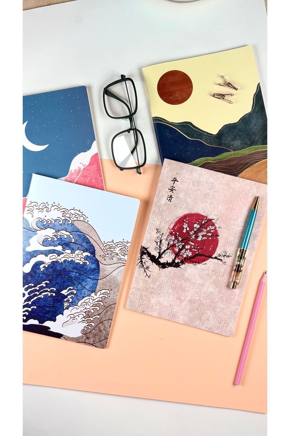 Apeirona | Limitless Art-Large Size 4 Pieces Wire Stitched NoteBook Set 2