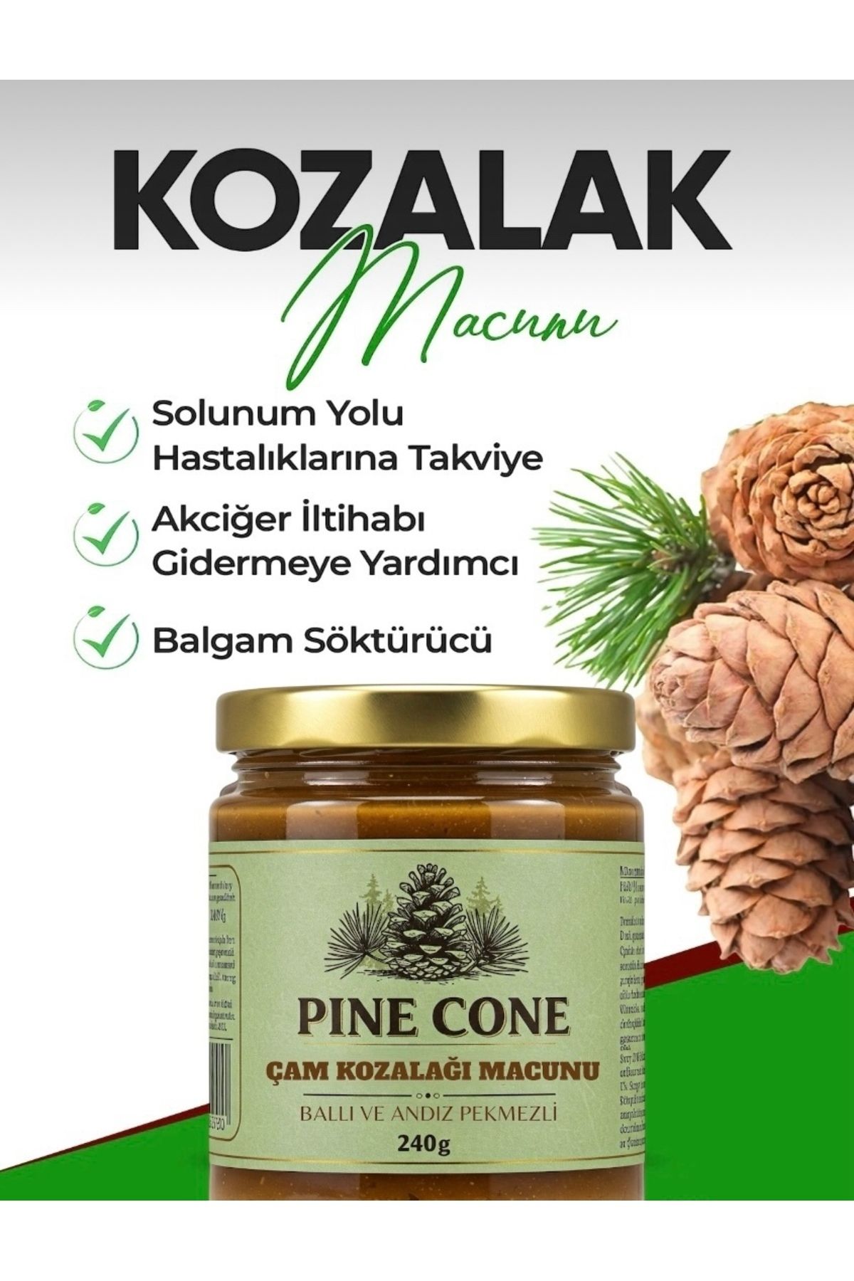 Pine Cone Çam Kozalağı Macunu Ballı Andız Pekmezli Çörek Otlu Okaliptuslu HerDerdedeva