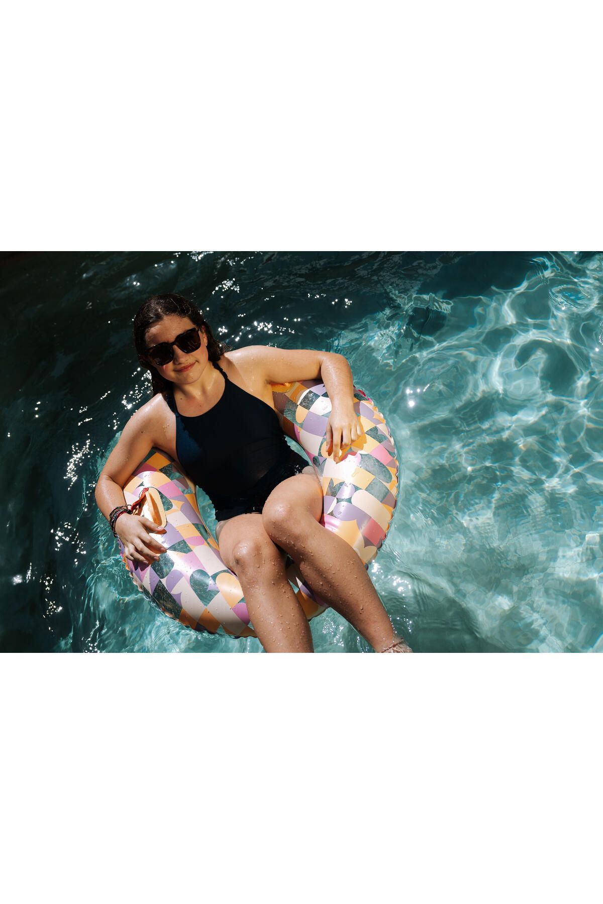 Decathlon-Nabaiji Inflatable Swimming Ring - Large - 92 cm - Patterned/Transparent - Allpop 7