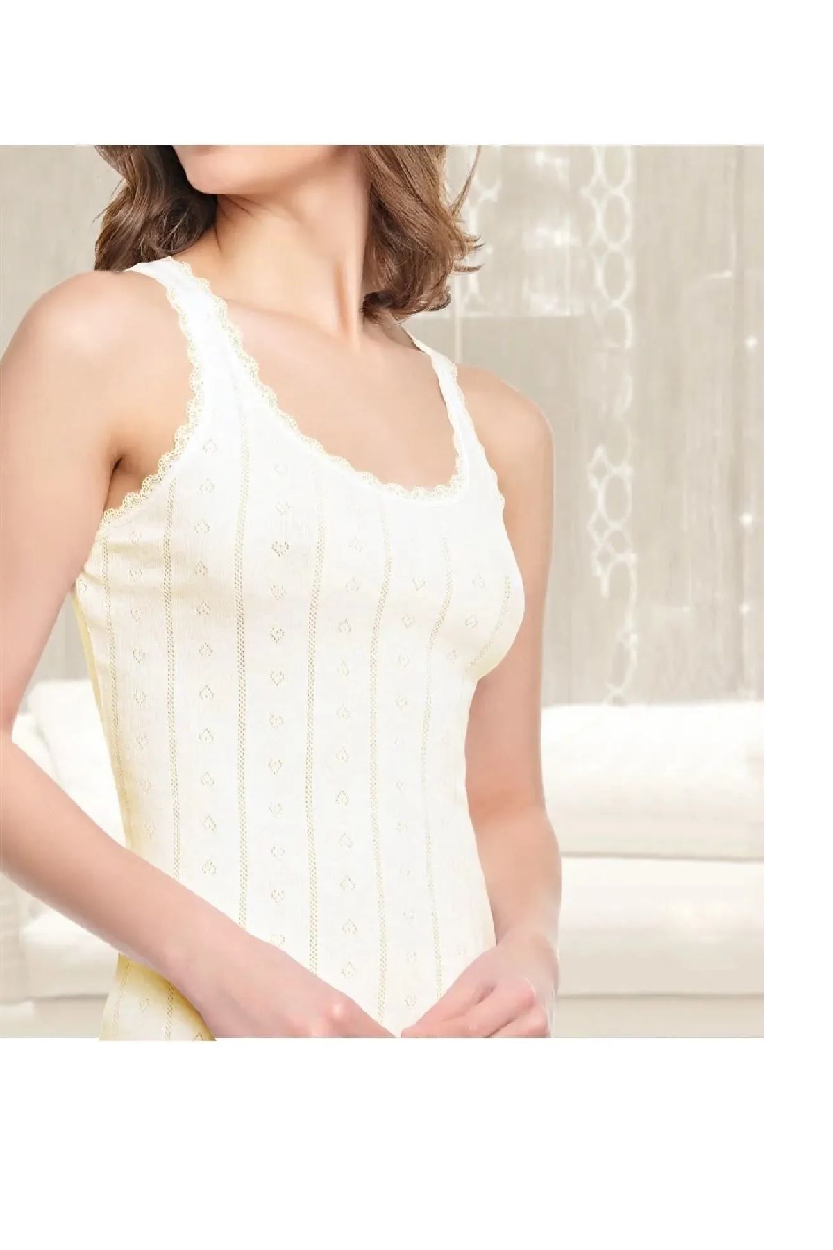 Tutku-Women's Jacquard Wide Strap Tank Top 2 Pieces 1