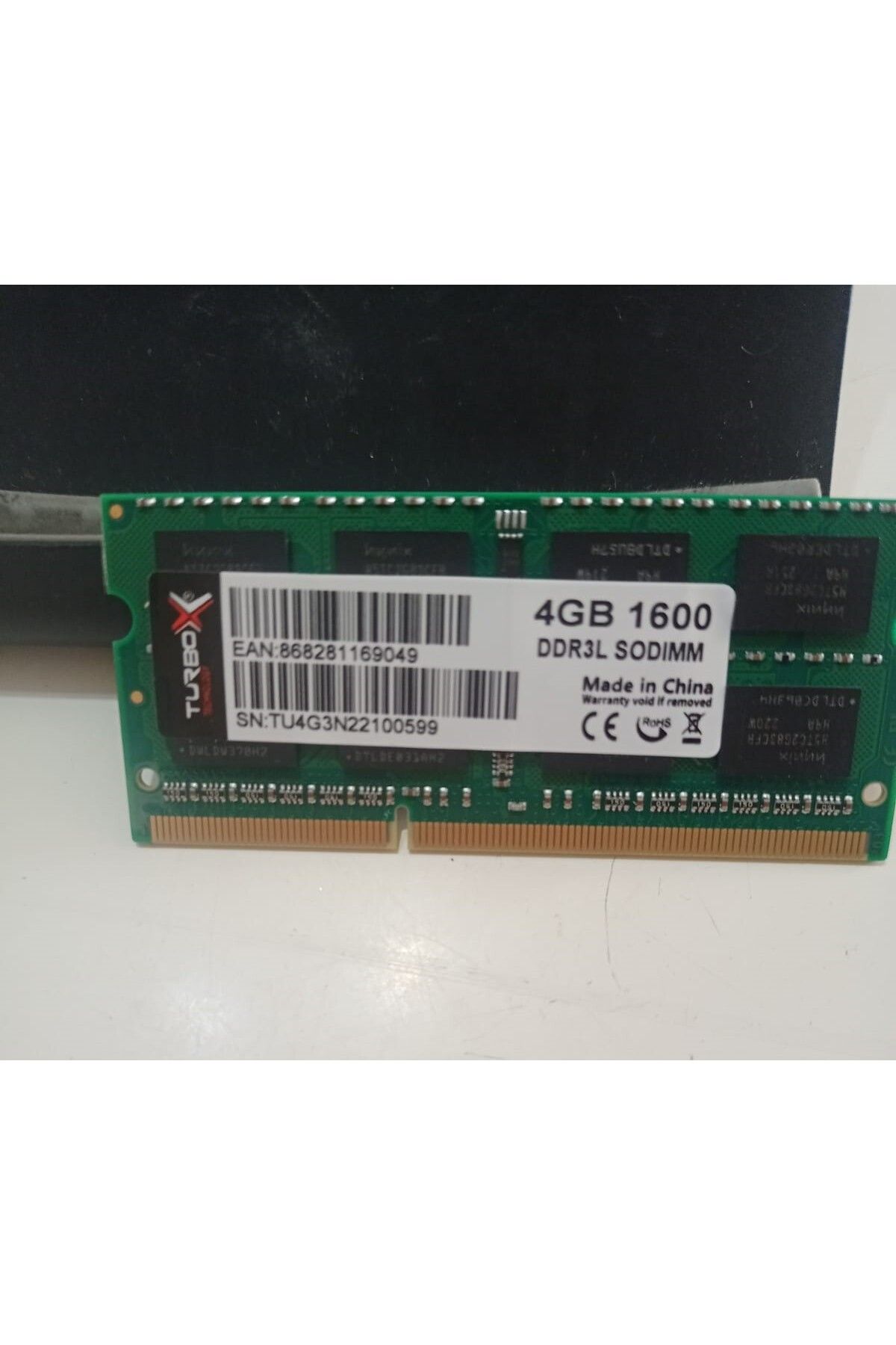 TURBOX DDR3 1600MHZ 4GB 1,5V NOTEBOOK RAM