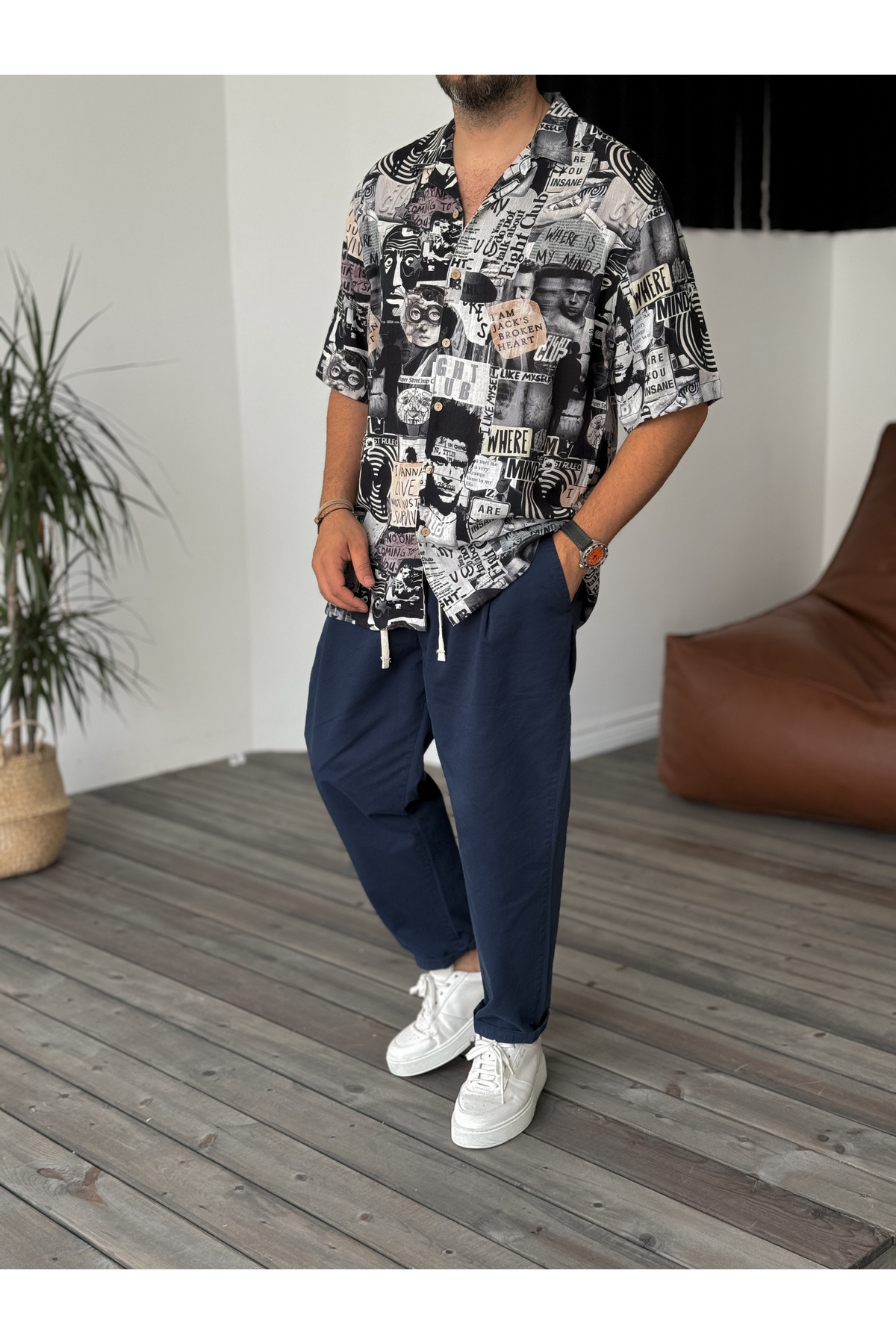 BYBASICMAN-Std Fight Club Short Sleeve Shirt C-1717 2