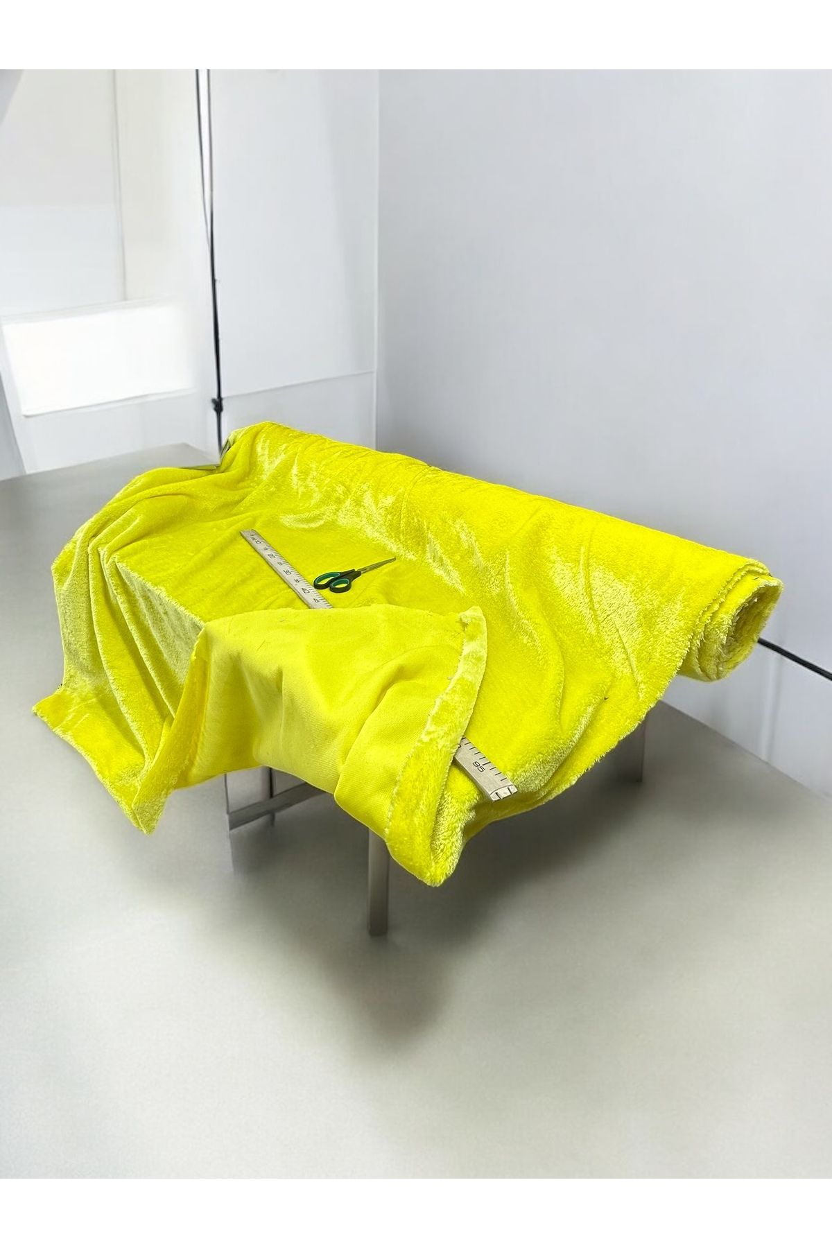 PLUSH STUDIO-Zp-lutur- Shedding Proof 500 gr Imported Yellow Plush Fabric 100x150 Cm Home Textile, Textile 2