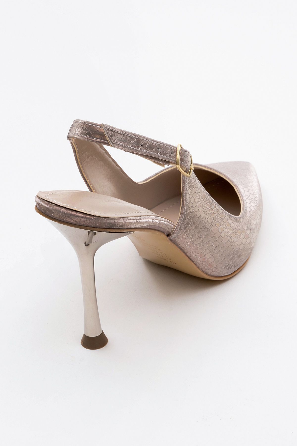 استیلتو صورتی زنانه کفش پاشنه بلند الگوی گل رز Orfo luvishoes