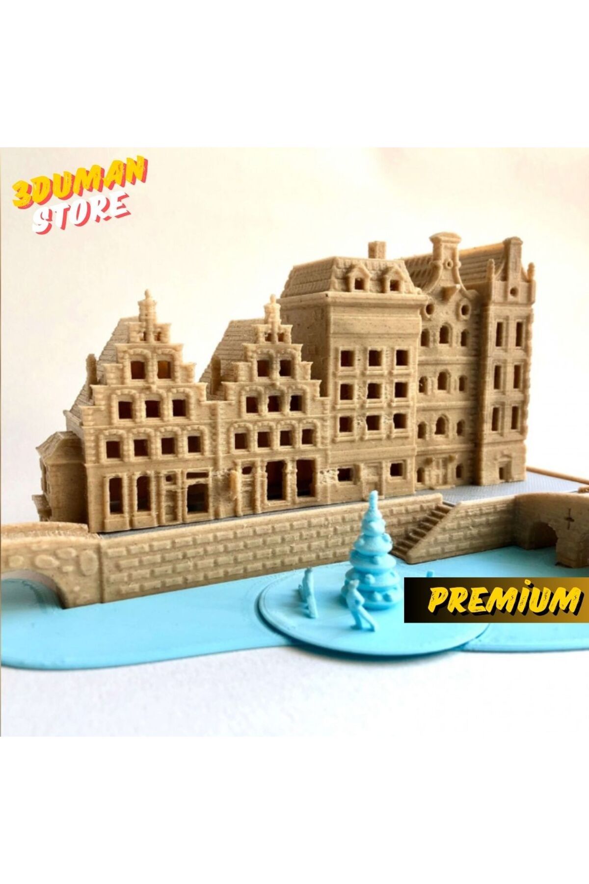 3Duman Premium Noel Temalı Kasaba Evi Figürü - 40 CM