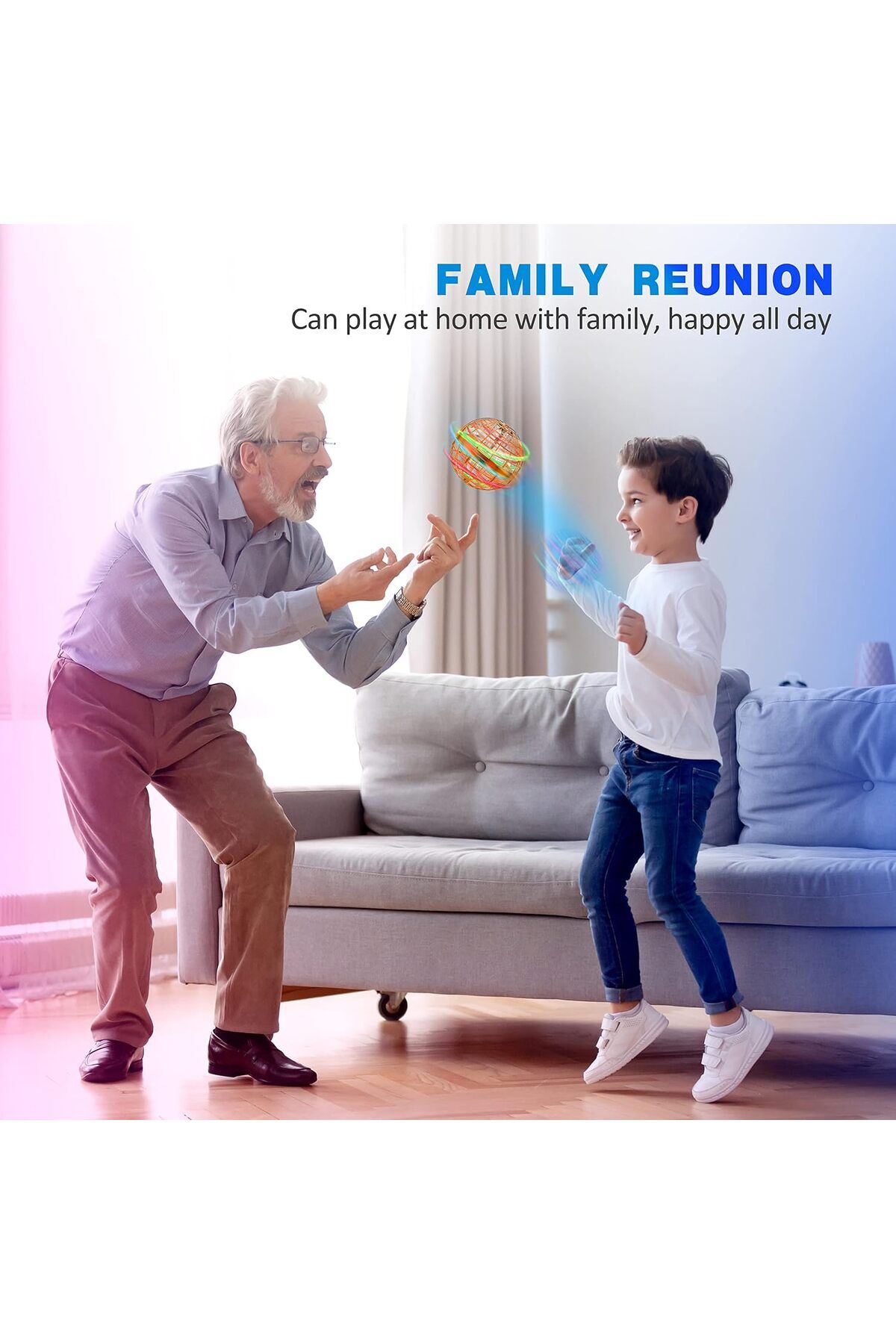 AWH-Flying Orb Ball Toy Soaring Hover Pro Boomerang Spinner Hand Controlled Mini Drone, Multicolor 5