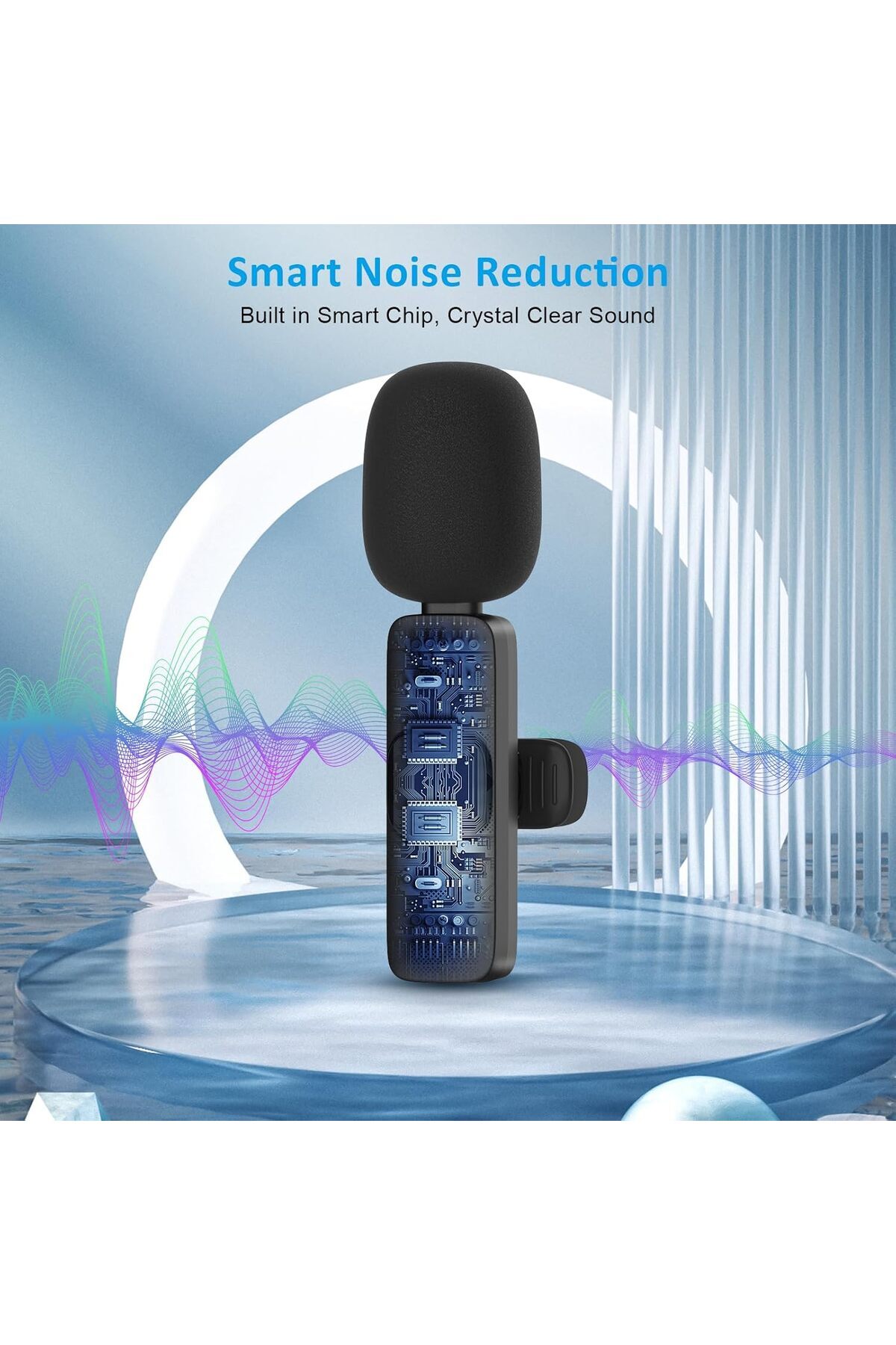 AWH-Wireless Microphone for iPhone, iPad, Android - Bluetooth Lapel Mic for TikTok, YouTube, Podcast 3