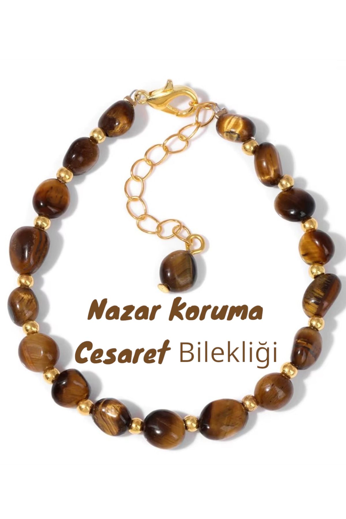 NBS Beautiful Naturel Stones Kadınlar İçin Şık Koruma Enerji Güç Denge Kaplan Bilekliği ( Hediyelik , Bohem , Yazlık )