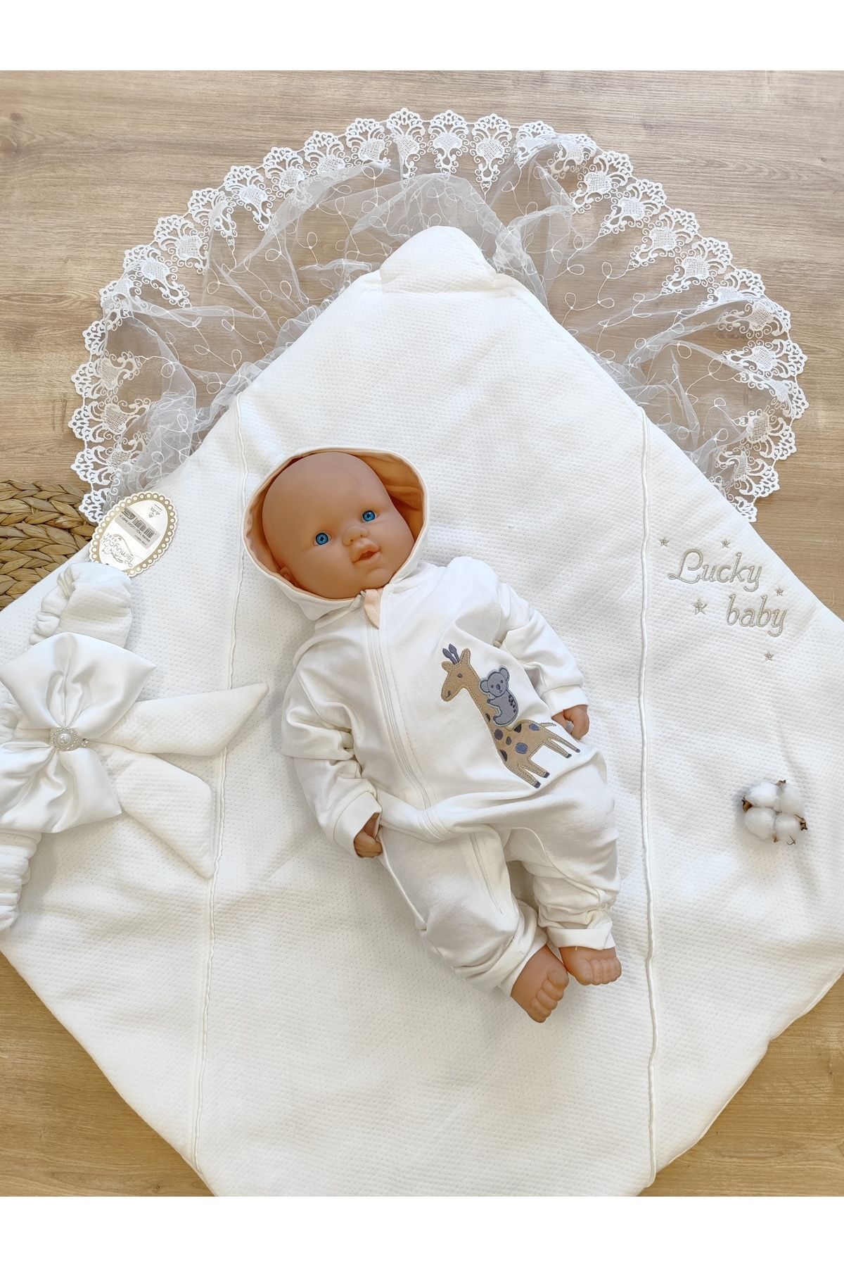 Tomuycuk Yenidoğan Hediyelik Bebek Kundağı Unisex Bebek Dış Kundak Hastane Çıkışı Bebek Battaniye Oyun Matı fotoğrafı 3 (önizleme)