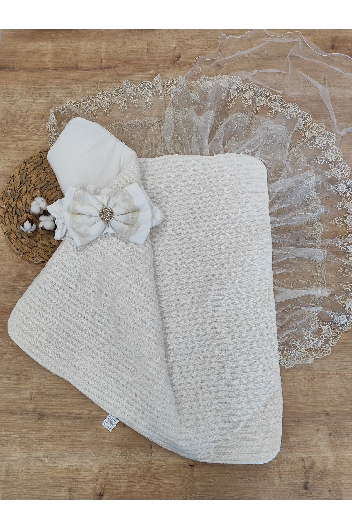 Tomuycuk Triko Örgü Bebek Kundağı Unisex Bebek Dış Kundak Battaniyesi Hastane Çıkışı Kundak Battaniye fotoğrafı 6 (önizleme)