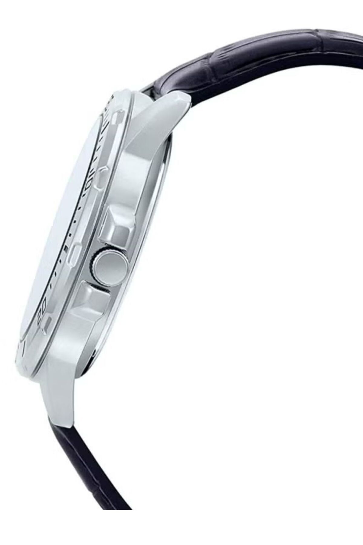 Casio-Casio Men's Analog-Digital Leather Strap Watch MTP-VD01L-1EVUDF - 45 mm - Black 5