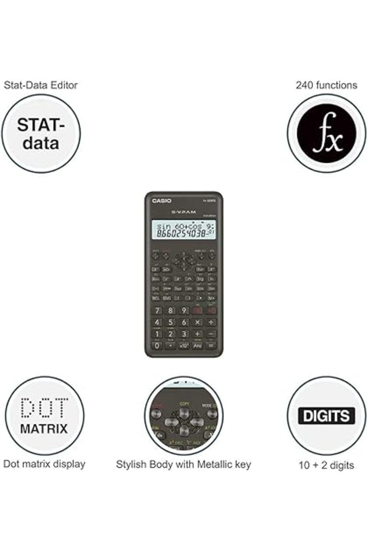 Casio-الآلة الحاسبة العلمية FX-82MS-الإصدار الثاني 2