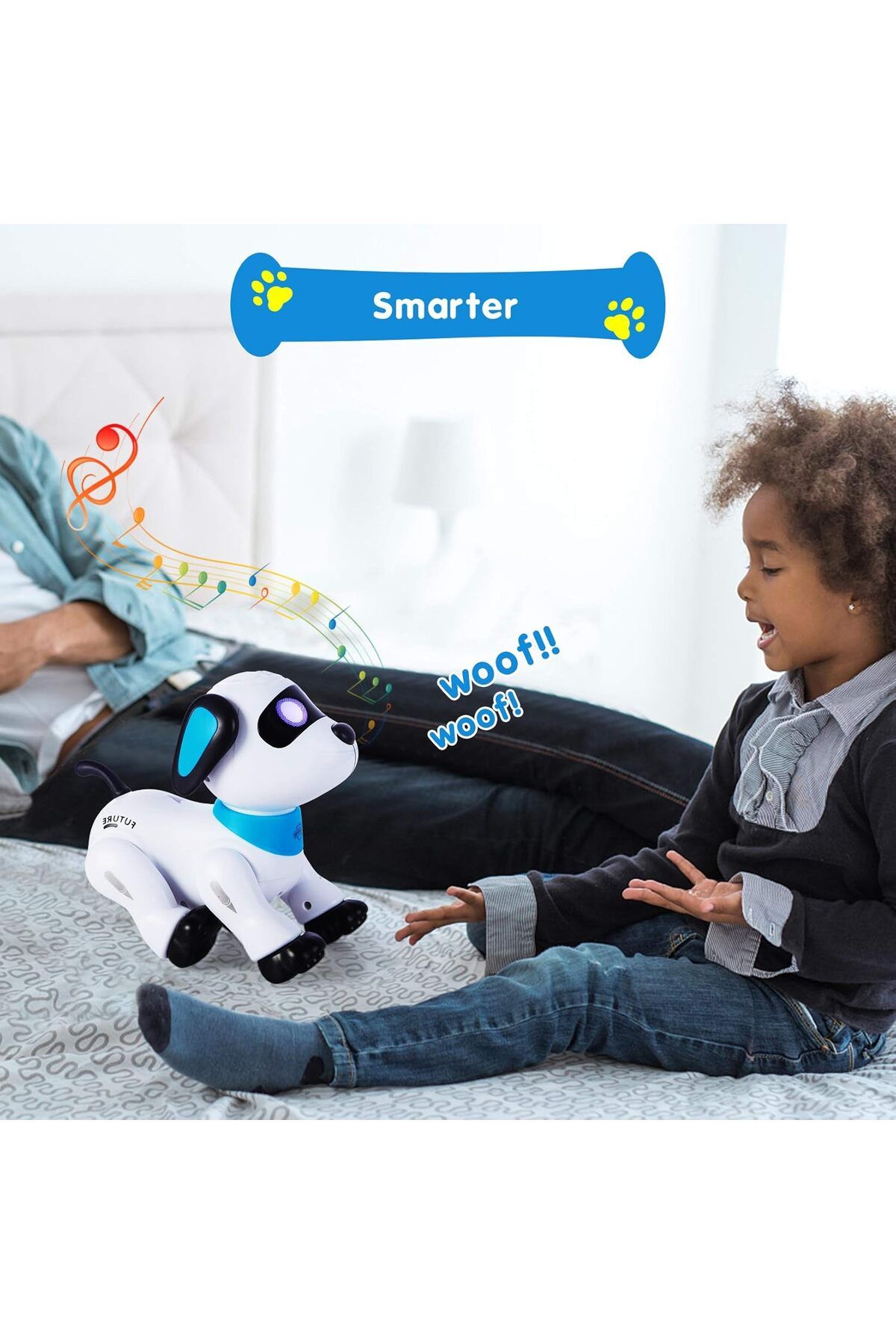 AWH-RC Robot Dog Toy, Programmable Dancing Robot with LED Eyes, Interactive Pet for Kids 6