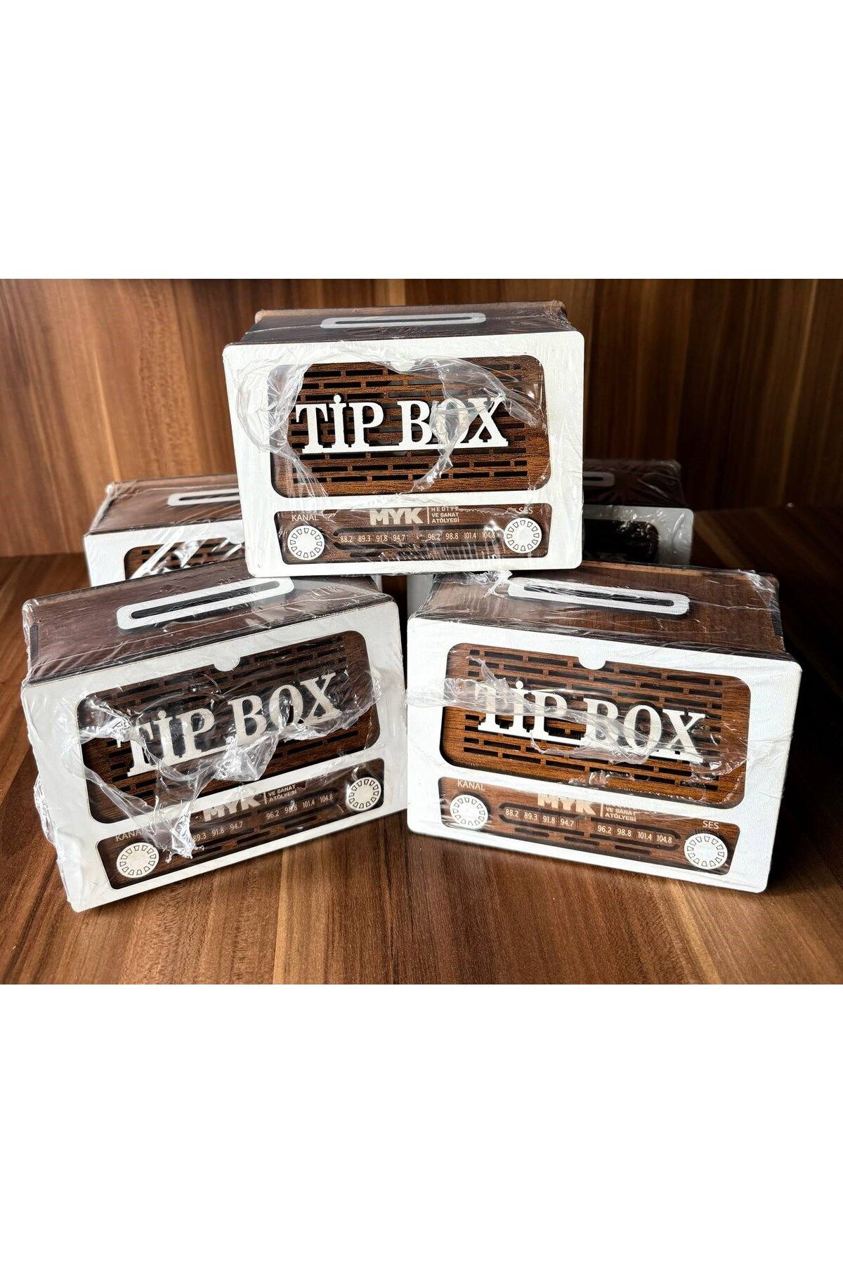 mykhediyevesanatatölyesi-Tip Box Tip Box and Piggy Bank (Pack of 5) Nostalgic Radio Look Tipbox 7