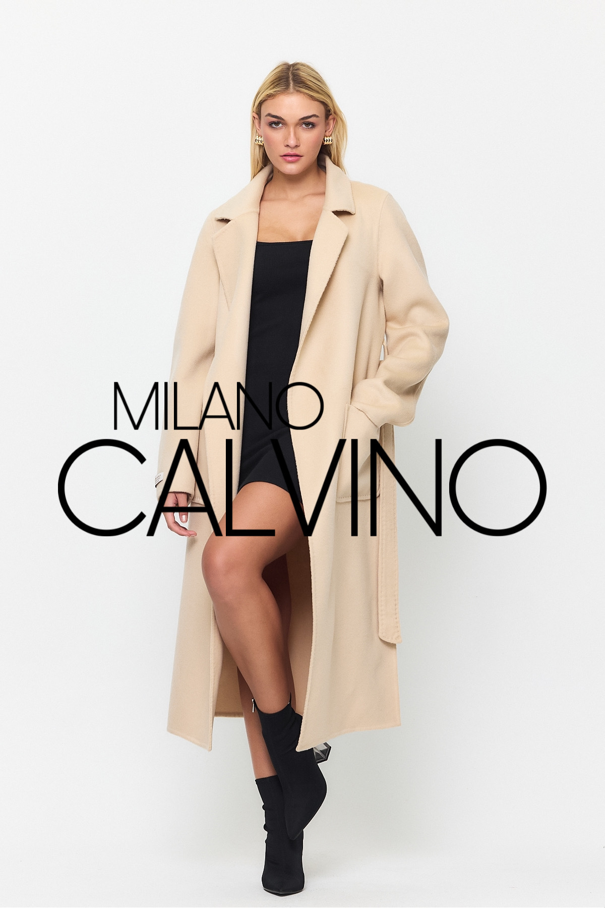 Milano Calvino  İtalyan Dokuma Alpaka Yünü Kaban - Görsel 7