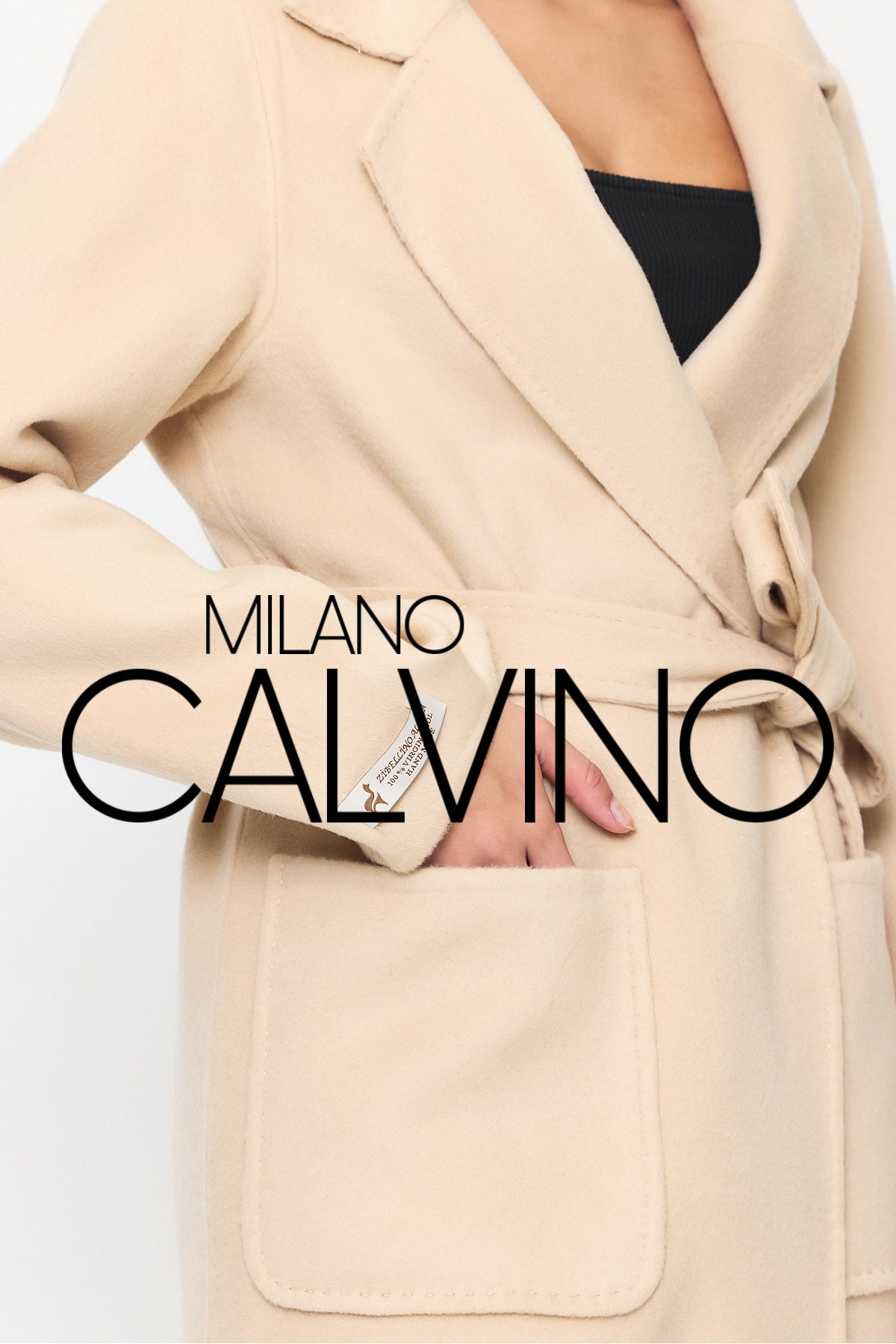 Milano Calvino  İtalyan Dokuma Alpaka Yünü Kaban - Görsel 8