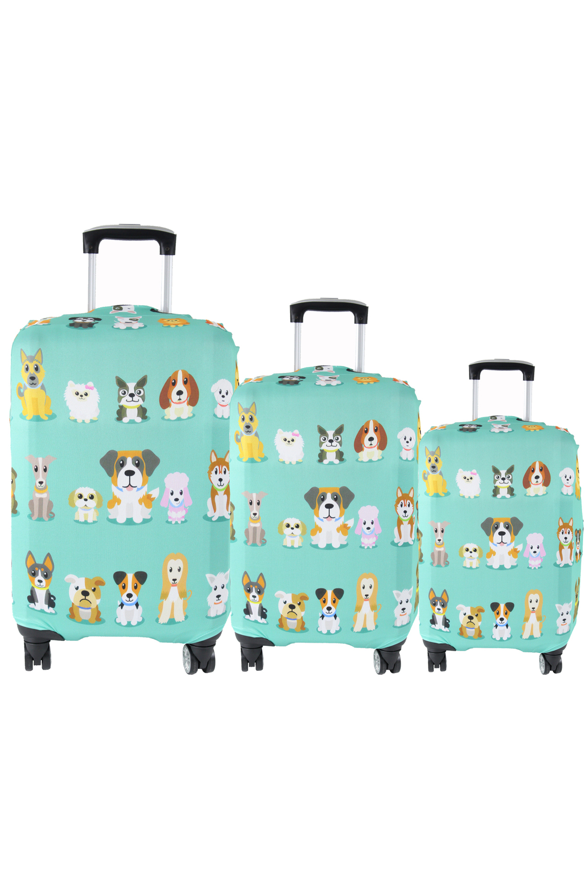 My 78 Small Dogs Luggage POUCH / SUITCASE PROTECTIVE COVER Large, Medium, Cabinet Size Set