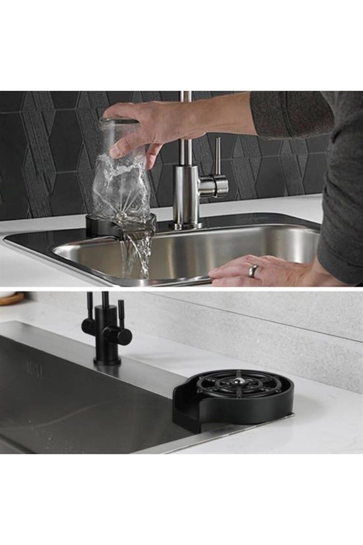 sylar-High Pressure Automatic Cup Washing Apparatus Quick Mug Rinser For Kitchen Sinks 3