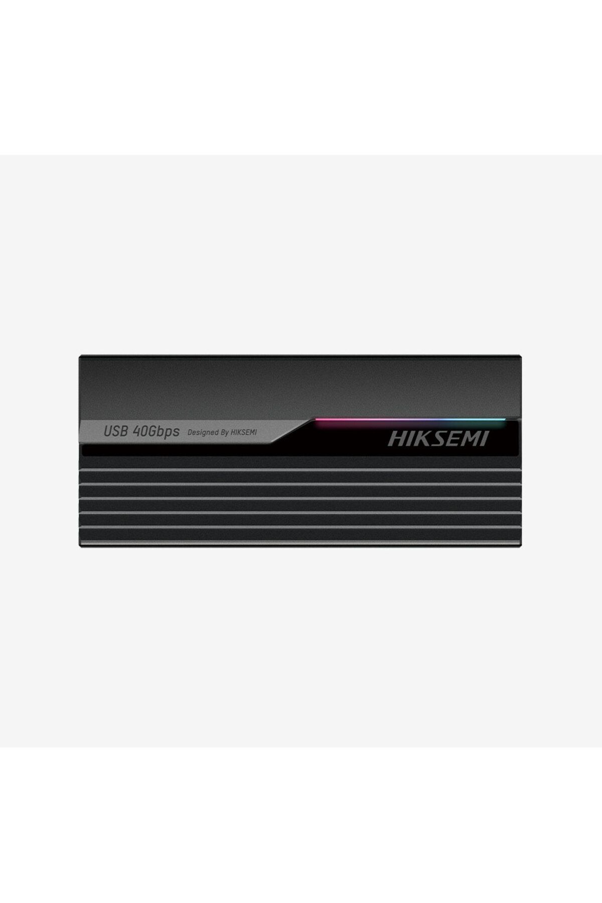 Hiksemi MDS4 Grey USB 4.0 Type-C  RGB Lighting M.2 NVME Protocol Up to 40Gbps Taşınabilir HDD Kutusu