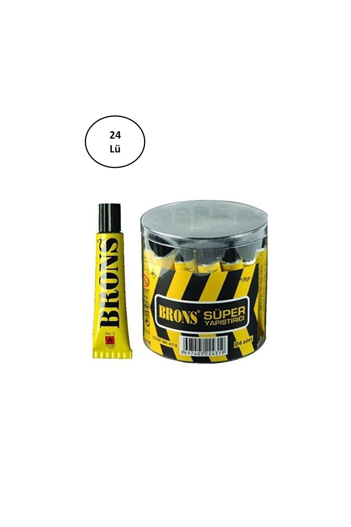 maarketim Brons Sıvı Yapıştırıcı Solventsiz Süper NO:2 18 GR BR 413 24'lü