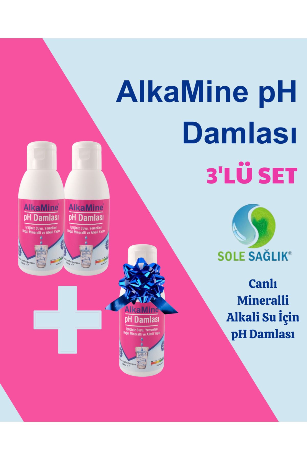 alkamine Sole Sağlık AlkaMine Alkali pH Damlası 3'lü Set