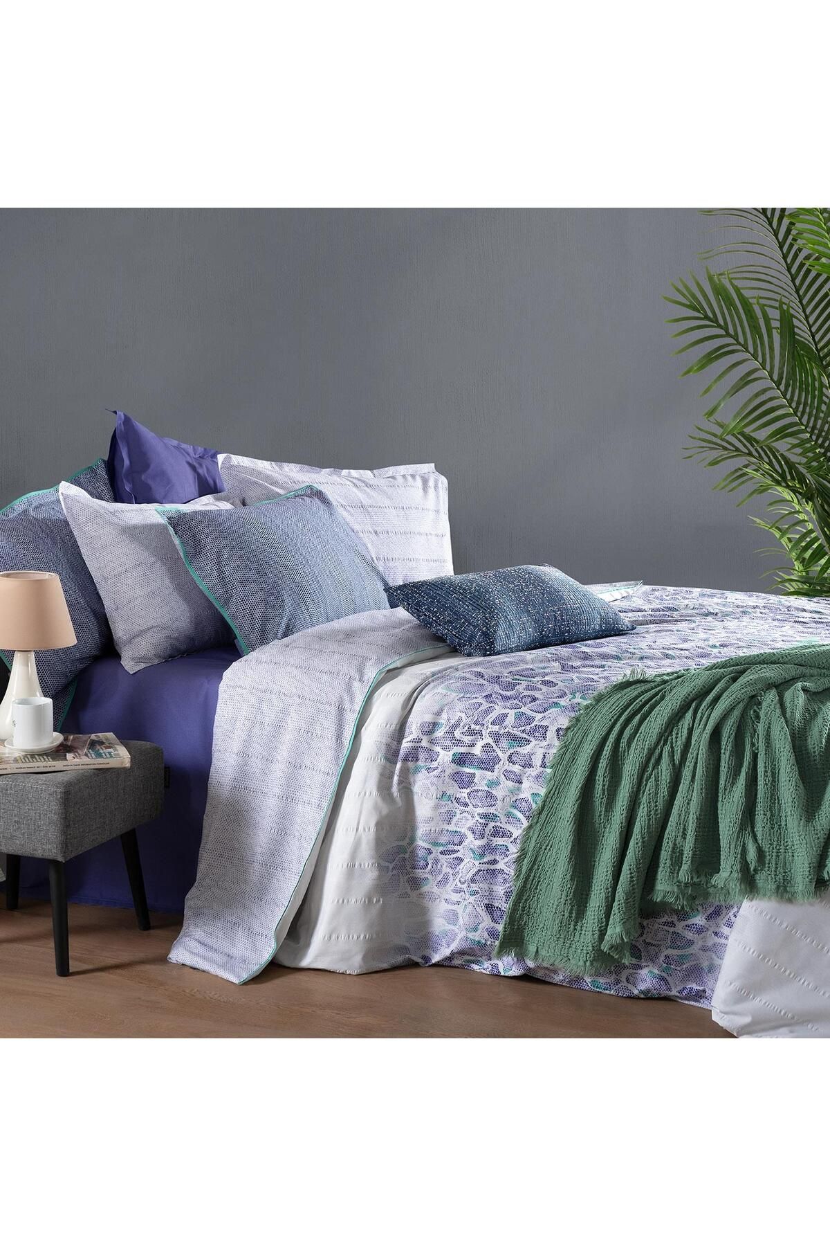 Sarev-Cameroon Blue Single 100% Cotton Duvet Cover Set 2