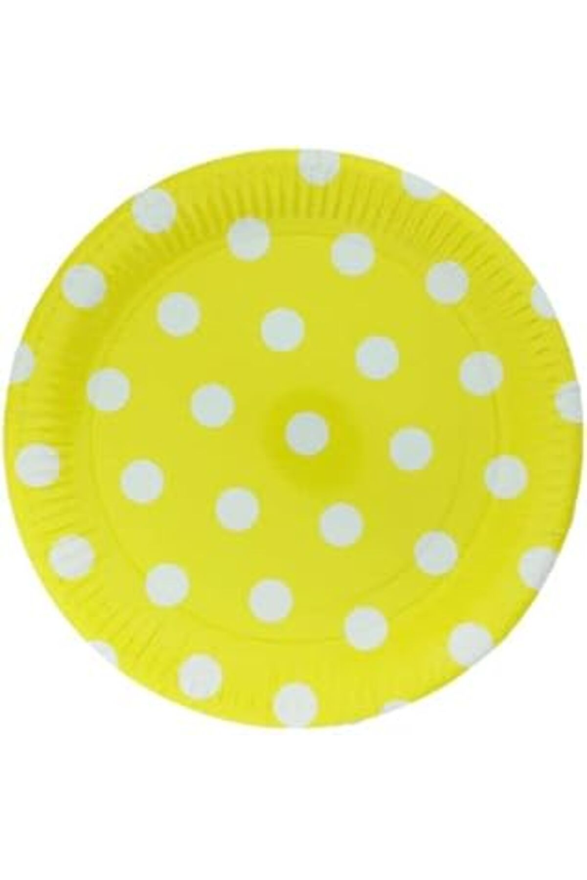 Pazarcan Benim Marifetlerim - Sarı Puantiyeli Karton Tabak 23 Cm 8 Adet