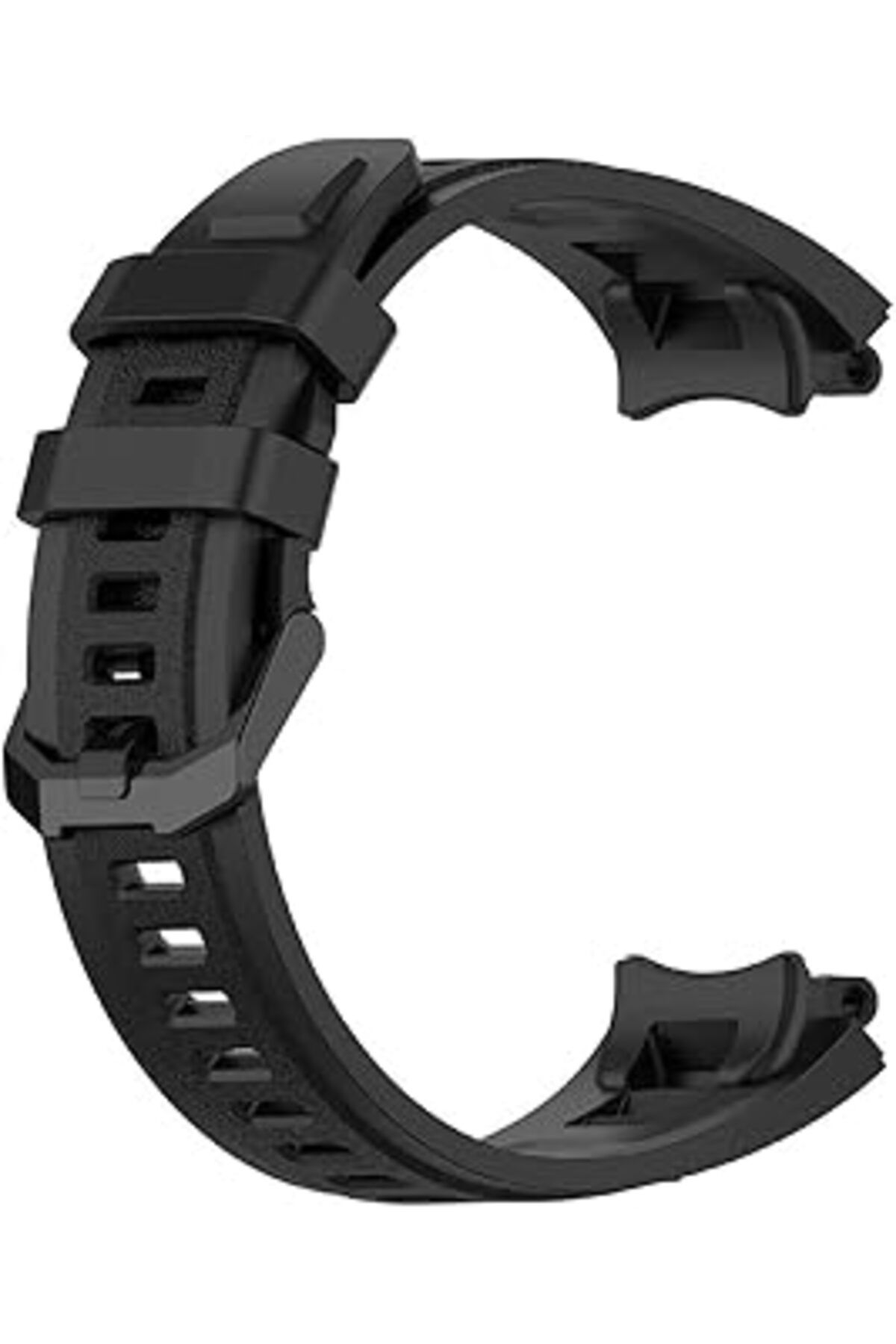 Mu Art Ahşap Amazfit T-rex 2 Kordon Silicone Sport Band Siyah