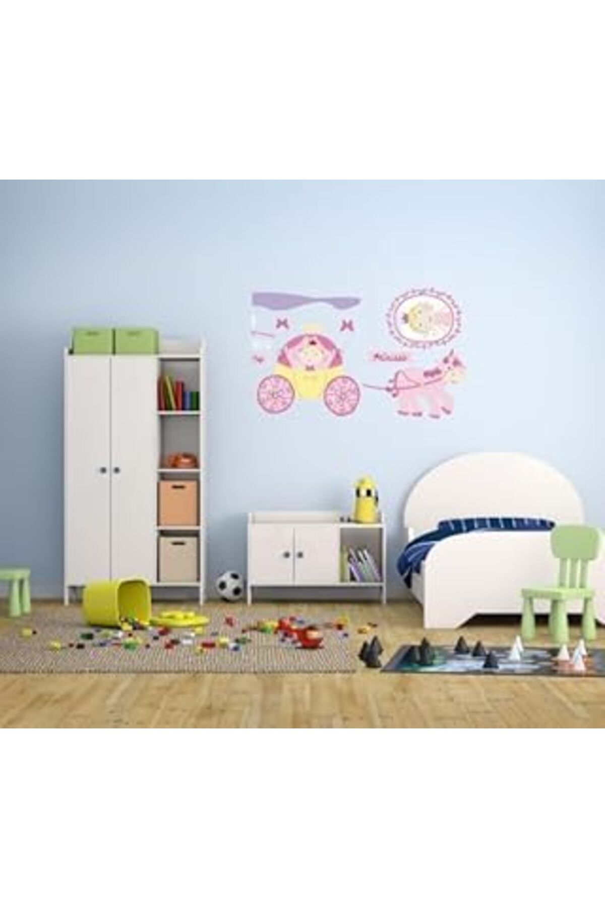 Mu Art Bosphorus Homi Duvar Süsü (Sticker) 2 Adet Prenses Desenli Pvc 70X50X0,5Cm