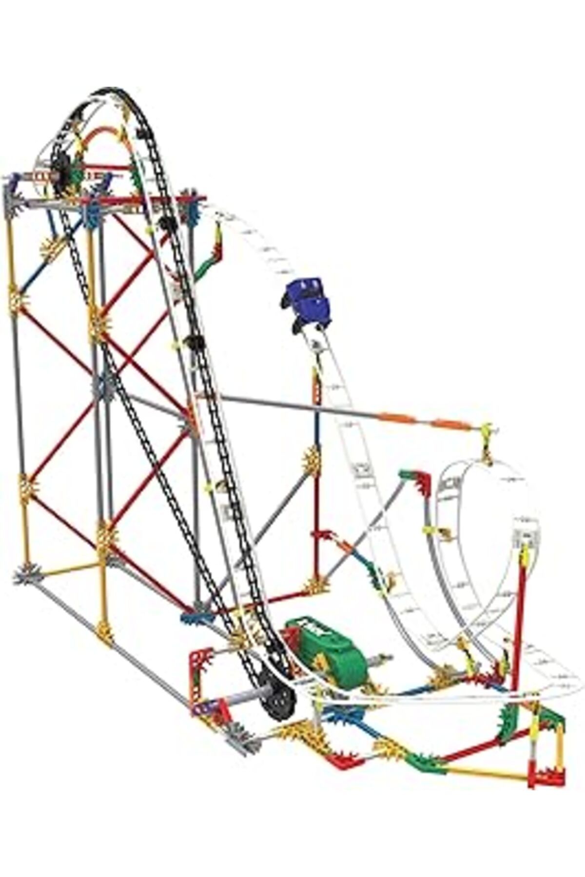 Mu Art Ahşap K'Nex Blizzard Blast Roller Coaster Model Yapım Seti ( Motorlu )