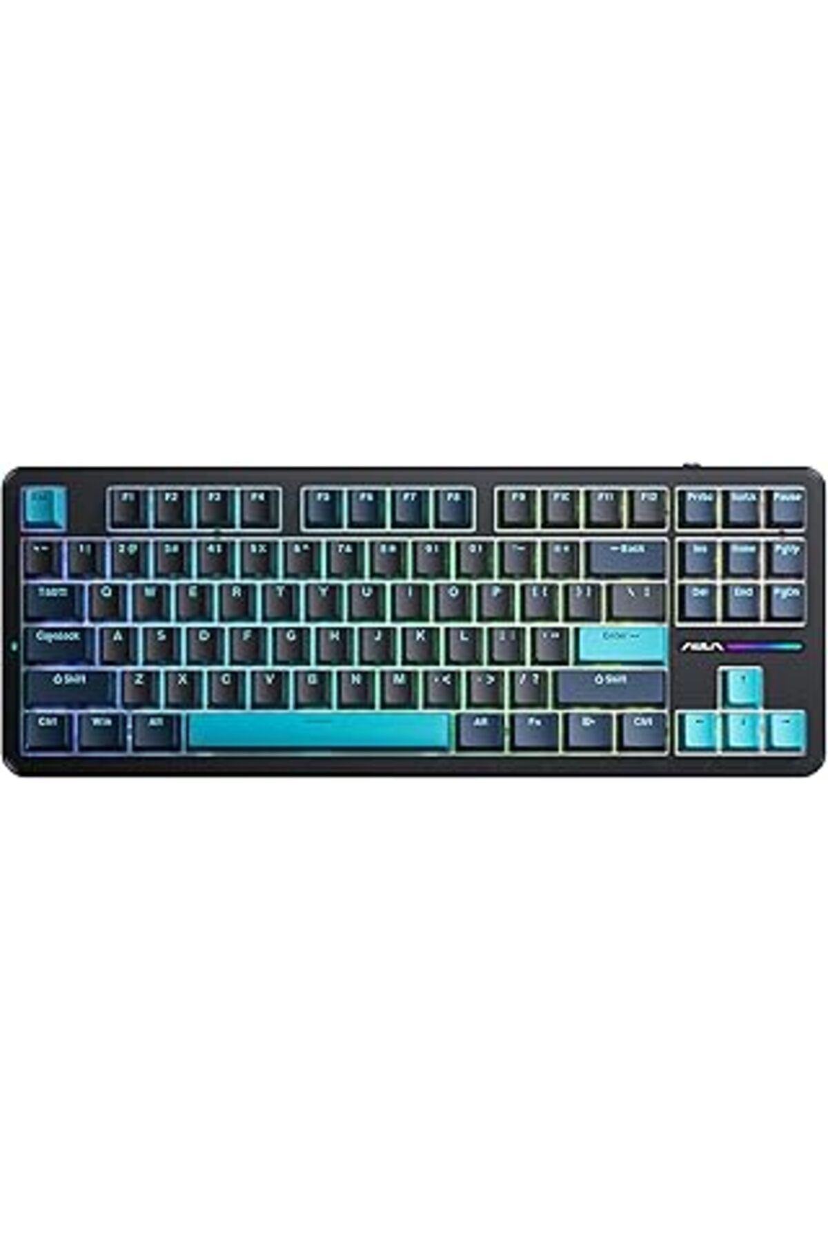 Hepta Collection Aula F87 Mekanik Rgb Tkl Graywood V4 Switch Kablosuz Makrolu Hot Swap Klavye Siyah