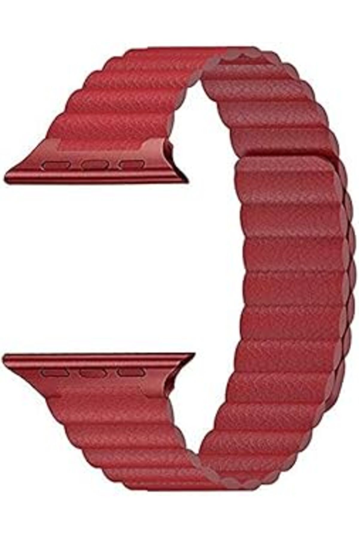 robotrend Kny 2125205211 Apple Watch 38 Mm İçin Gerçek Deri Katmanlı Lob Kordon-Kayış Kırmızı