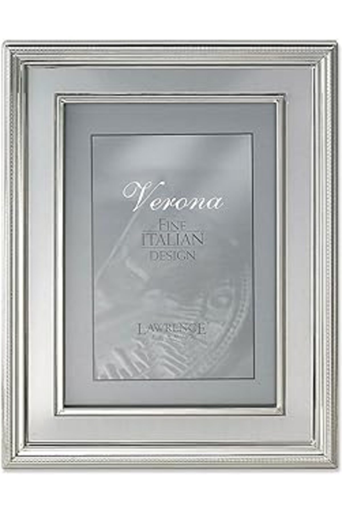 Mu Art Lawrence Frames 8 X 25 Cm Gümüş Kaplama Metal Resim Çerçevesi, Fırçalanmış Gümüş İç Panel