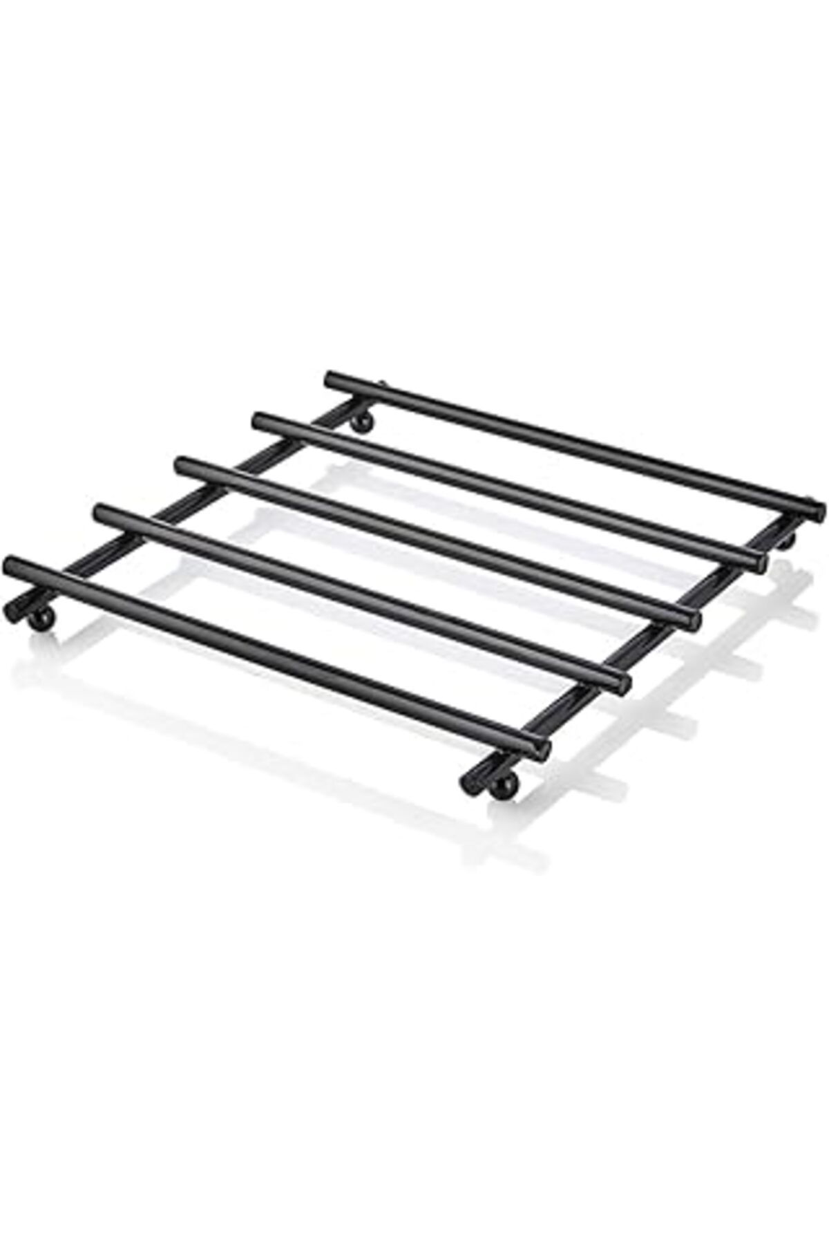 Mu Art İliva Siyah Renkli Kare Black Nihale, Paslanmaz Çelik, Metal Tencere Altlığı