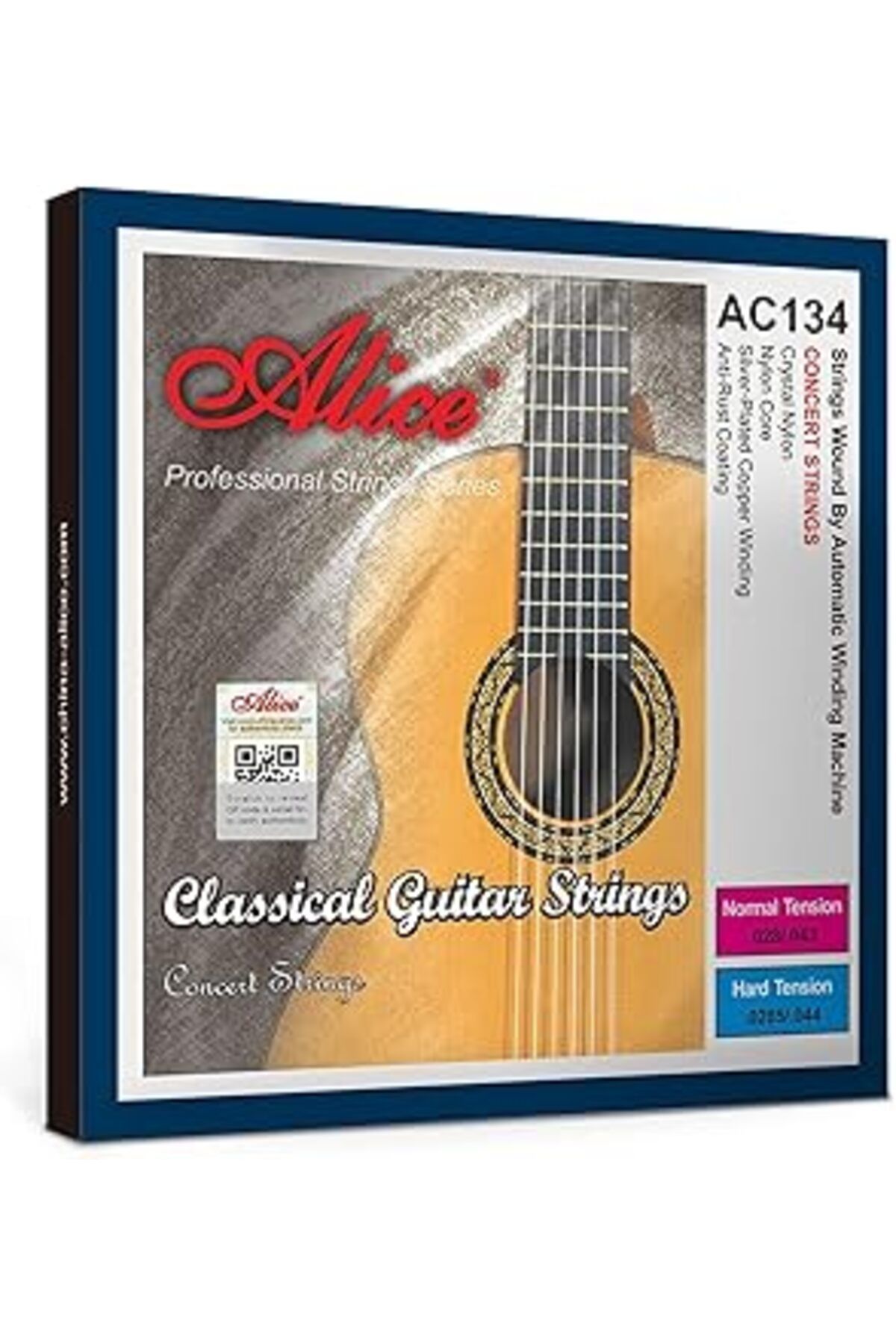 Pazarcan Alice Ac134-N Klasik Gitartelli Klasik Naylon Gitar Telli,Normal Gerginlik 28-43 Ölçü, Paslanma Önl