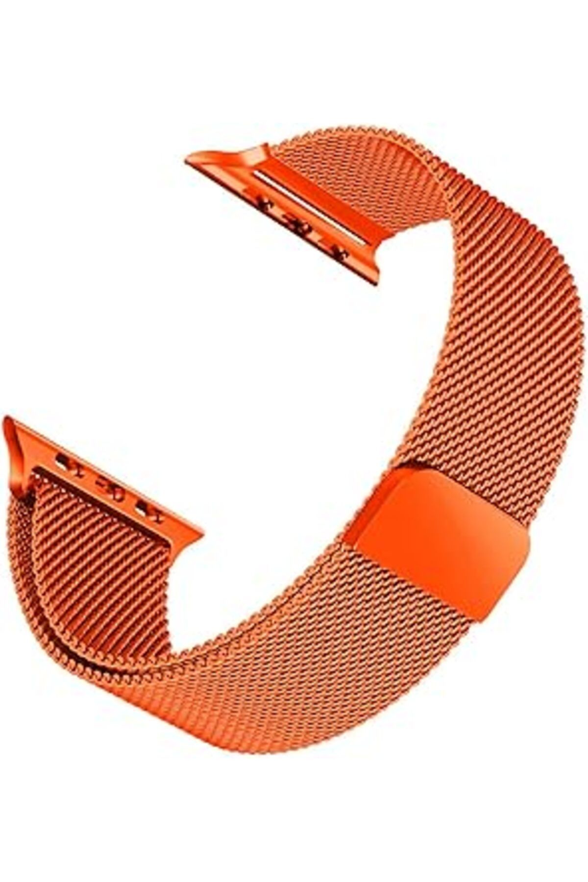 Mu Art Ahşap Microsonic Apple Watch 4 40Mm Milanese Loop Kordon Turuncu