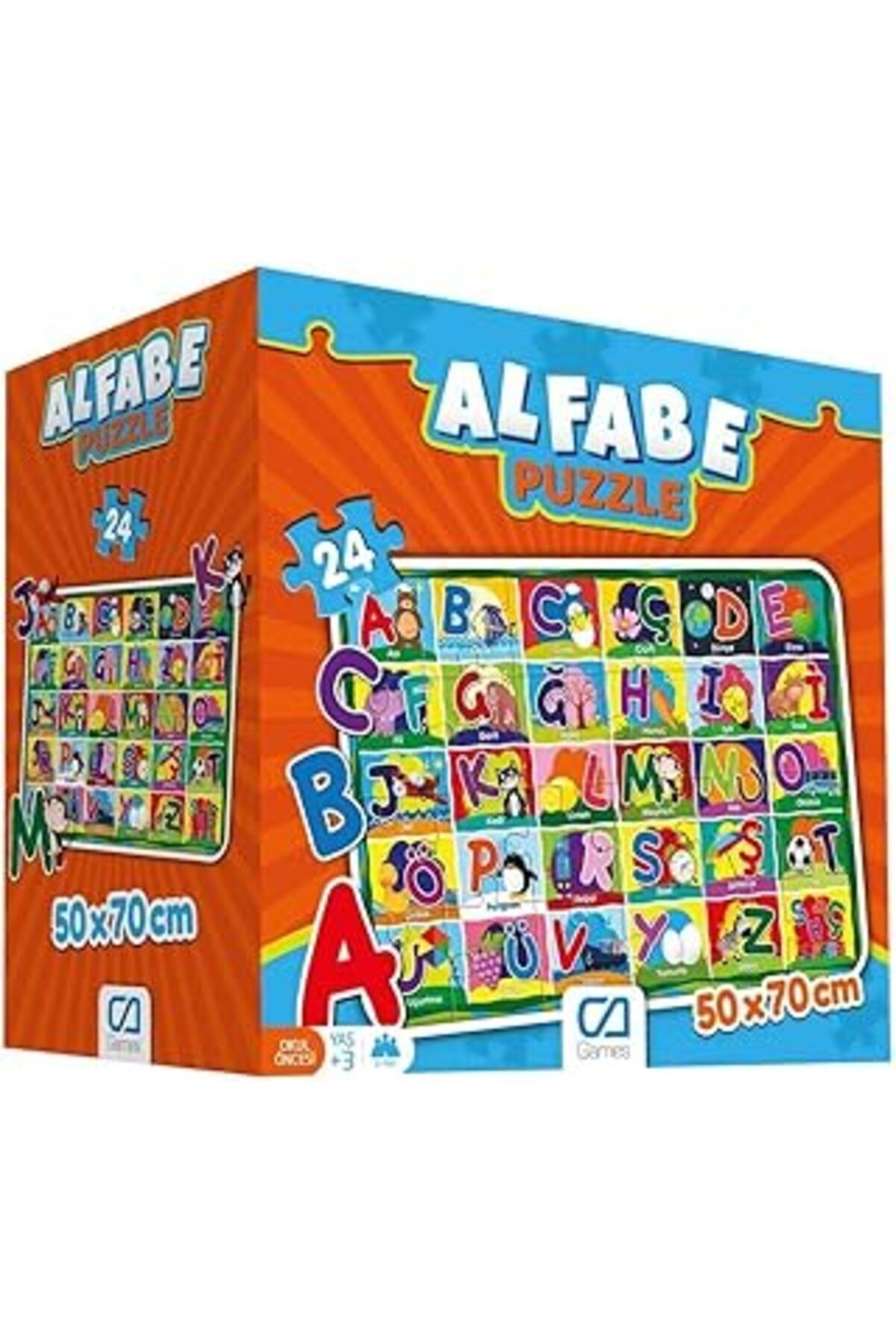 Mu Art Ahşap Ca Games Alfabe Eğitici Puzzle (Ca.5027)