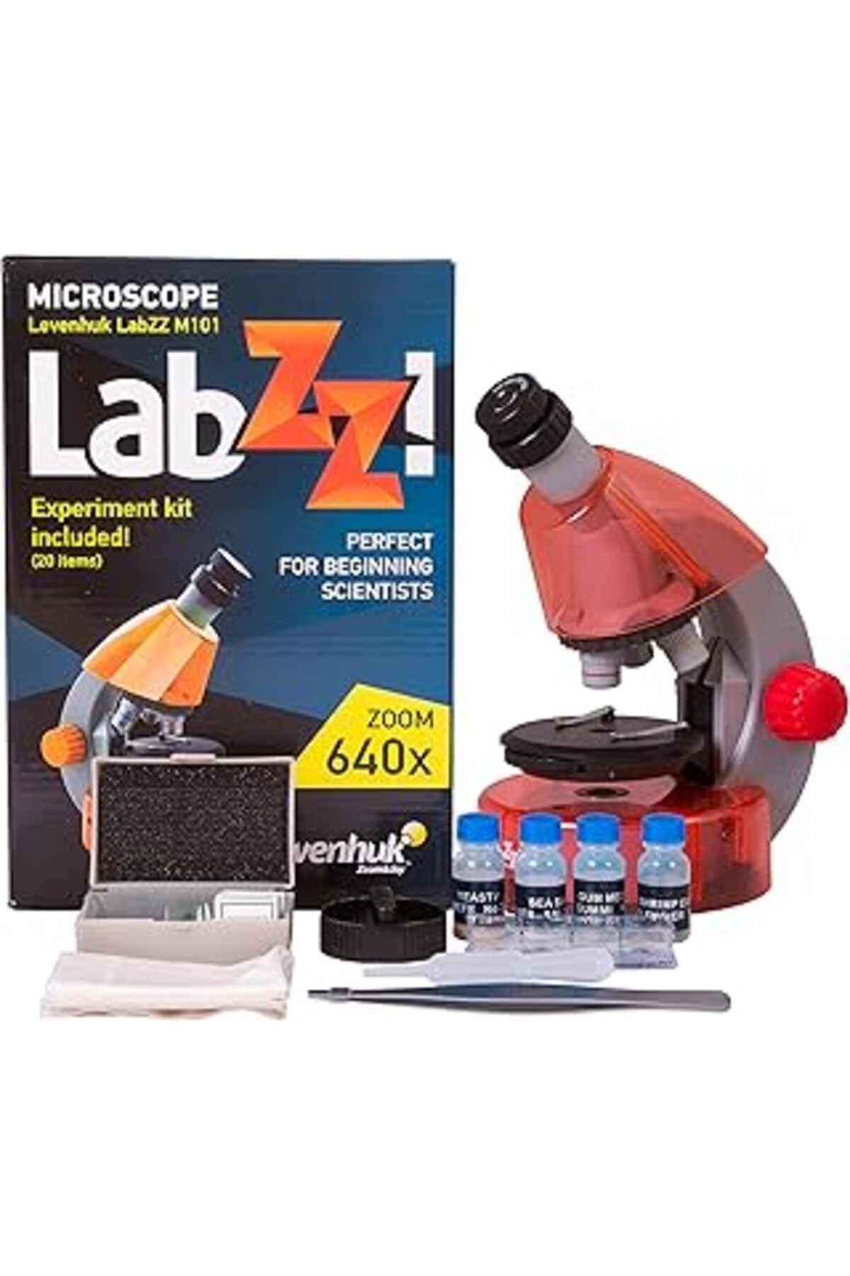 Pazarcan Levenhuk Labzz M101 Orange/Portakal Mikroskop (Türkçe Baskısı)