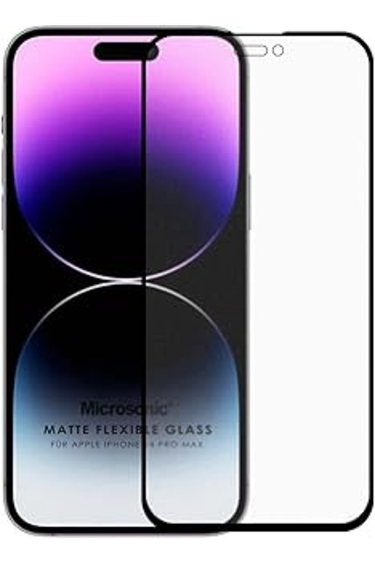 Karachil Microsonic Apple Iphone 14 Pro Max Seramik Matte Flexible Ekran Koruyucu Siyah