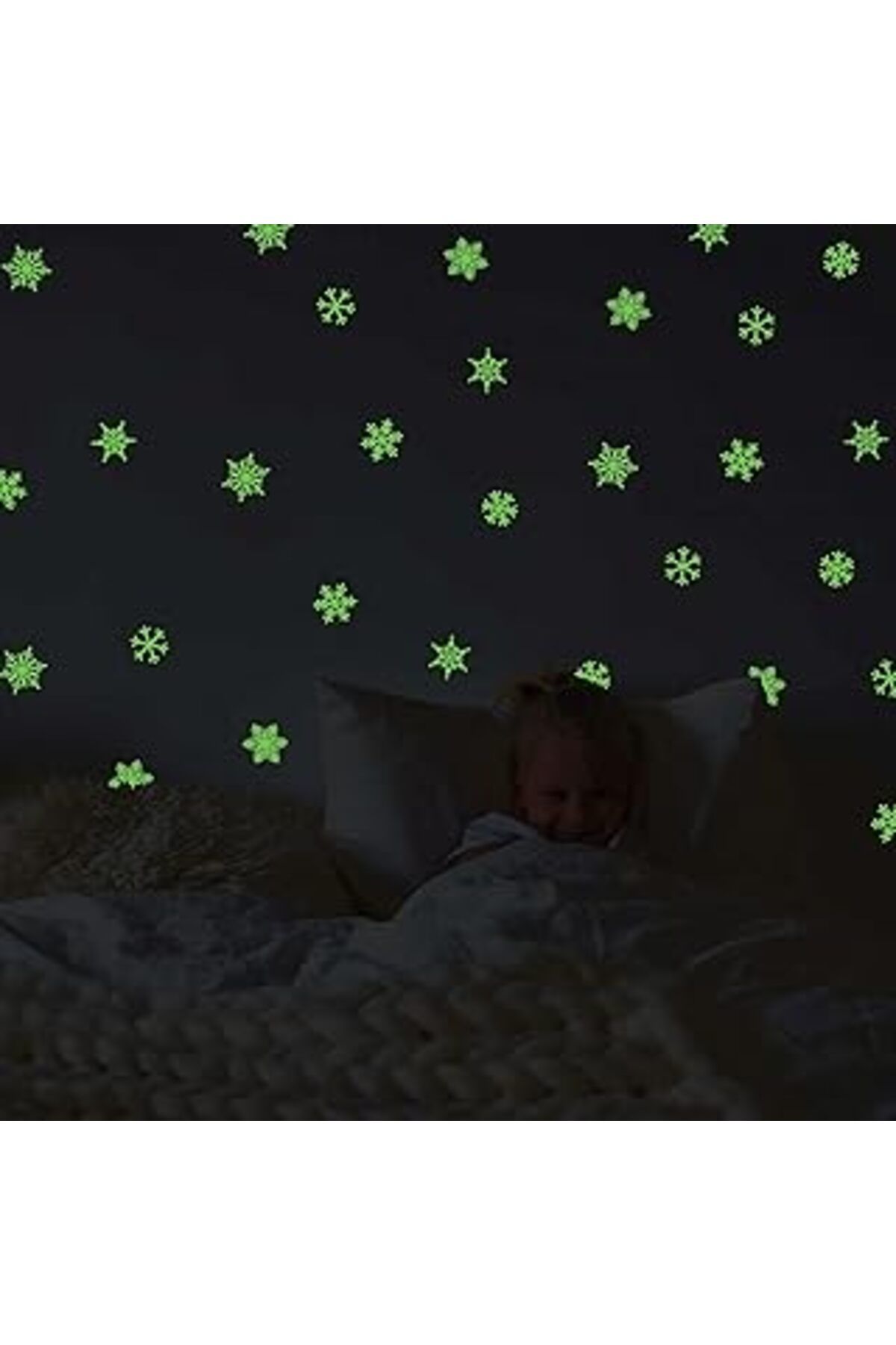 robotrend Artikel Fosforlu Duvar Sticker Kar Tanesi 40 Adet