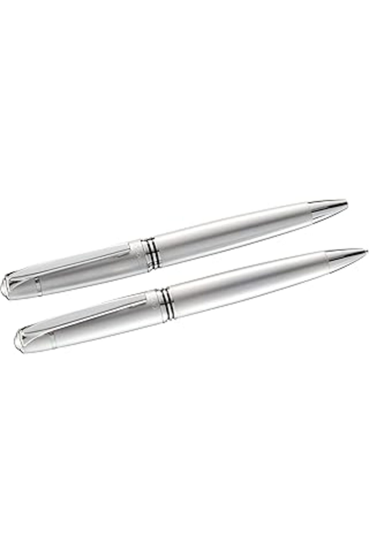 Mu Art Ahşap Steelpen Planet Serisi 0022Tv Mat Krom Tükenmez Kalem+Versatil Kalem