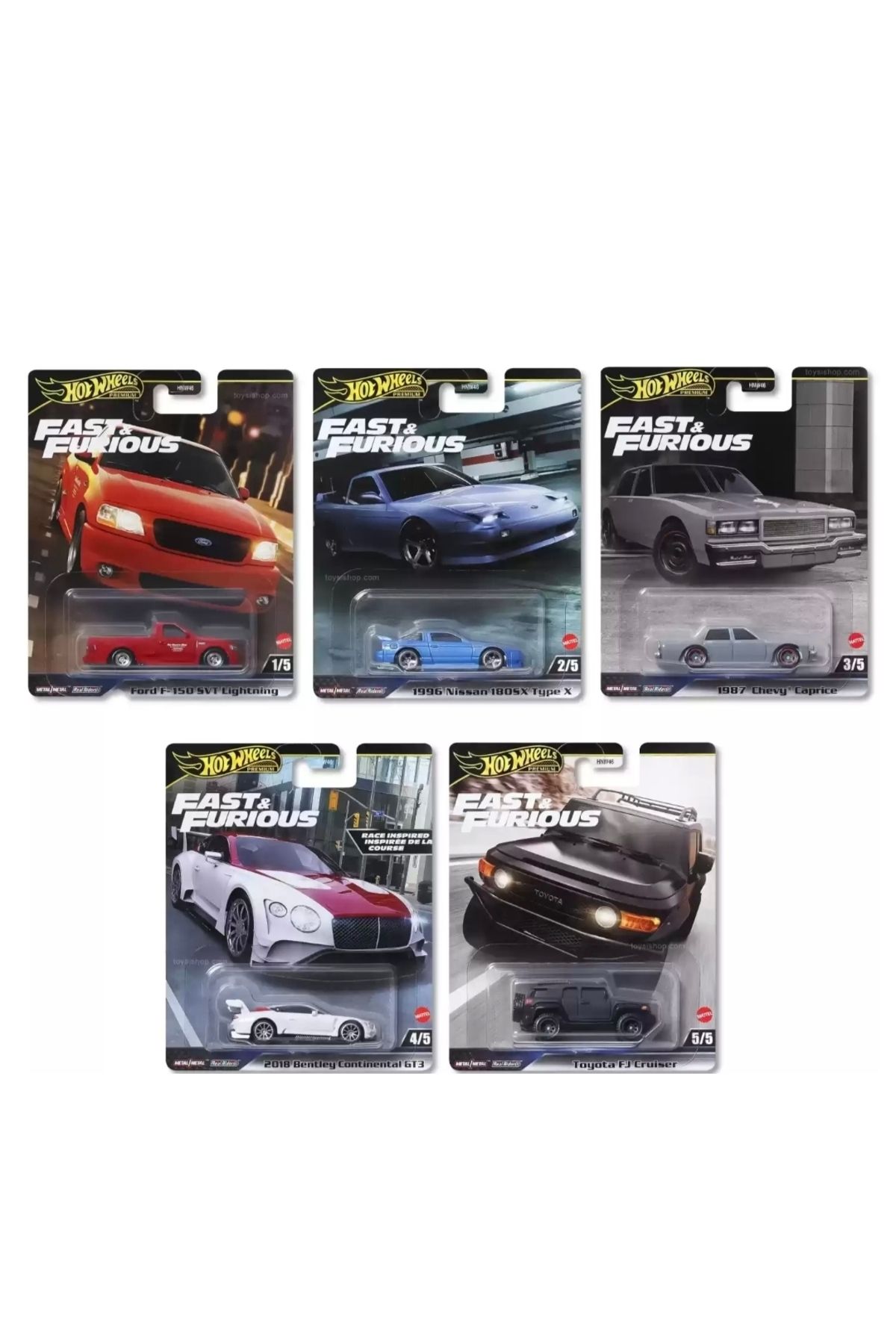 HOT WHEELS 1:64 Hotwheels Premium Fast & Furious Set