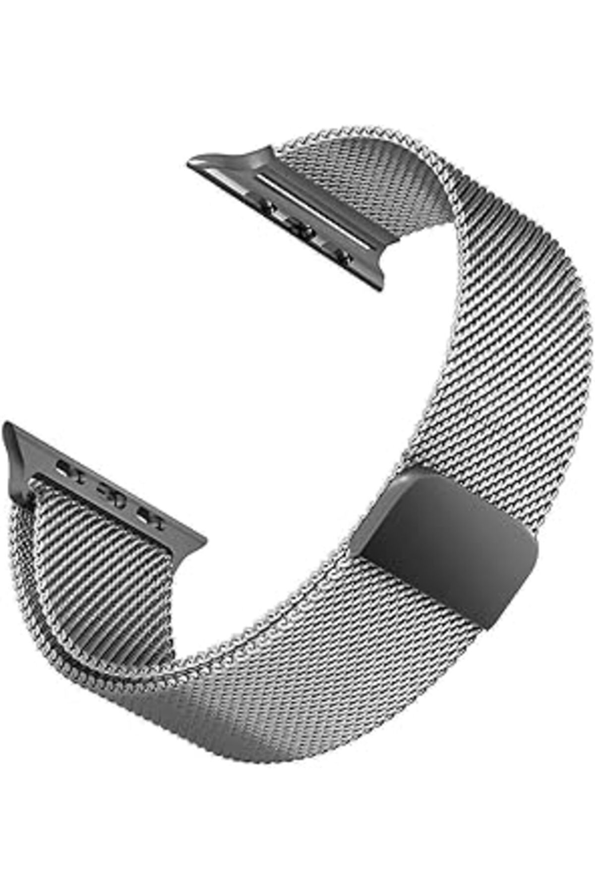 TBSProjects Microsonic Apple Watch 5 44Mm Için Kordon Luxe Metal Twist Gri