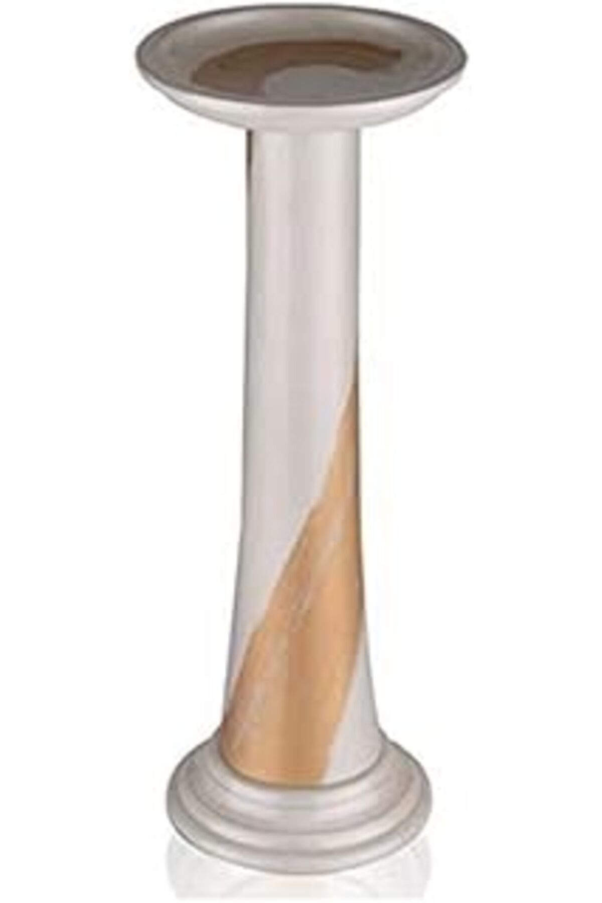 Mu Art Porio Fancy White Şamdan, 34X13 Cm