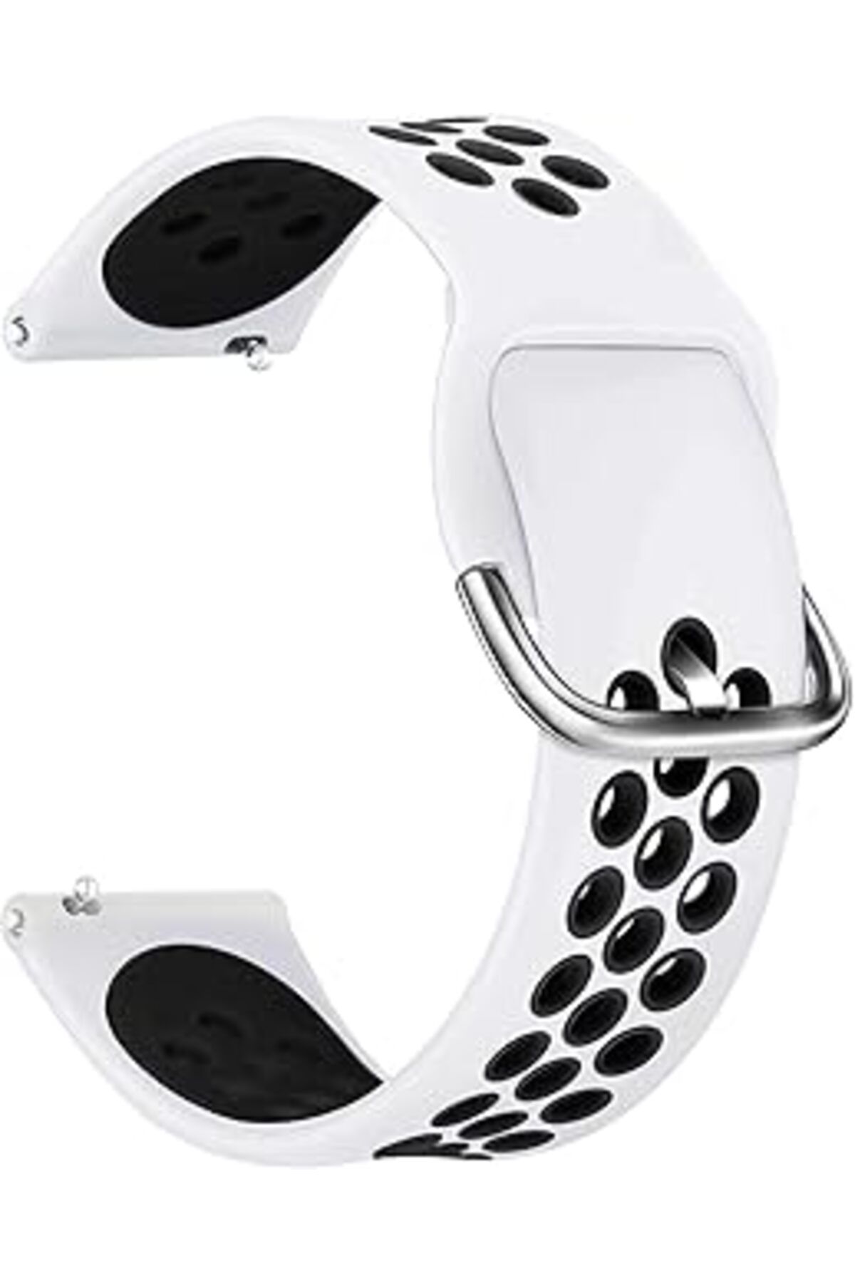 TBSProjects Microsonic Amazfit Pace 2 Stratos Rainbow Sport Band Için Kordon Beyaz Siyah