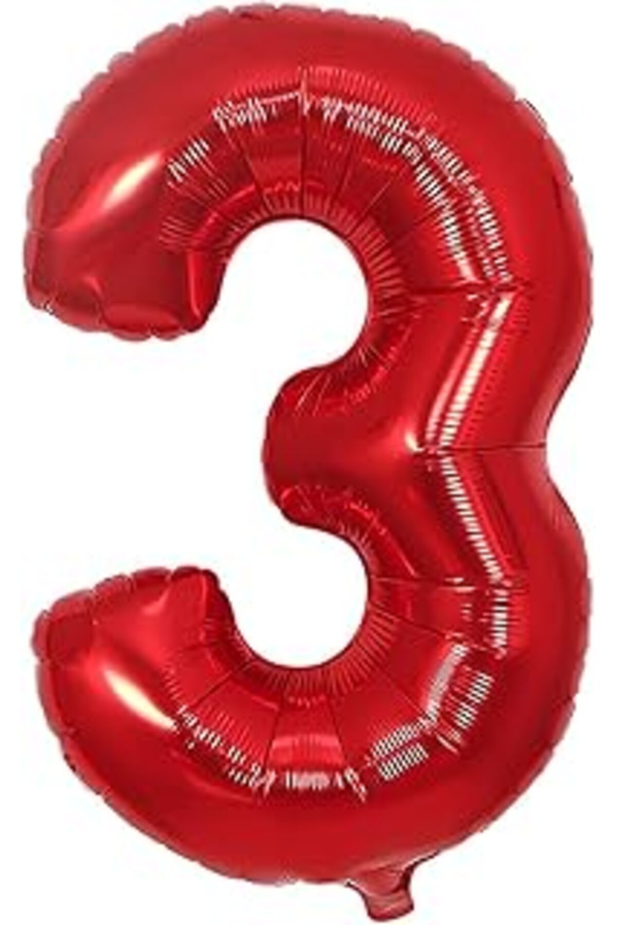 Mu Art Folyo Balon Kırmızı 3 Rakamı 40 İnç 100 Cm