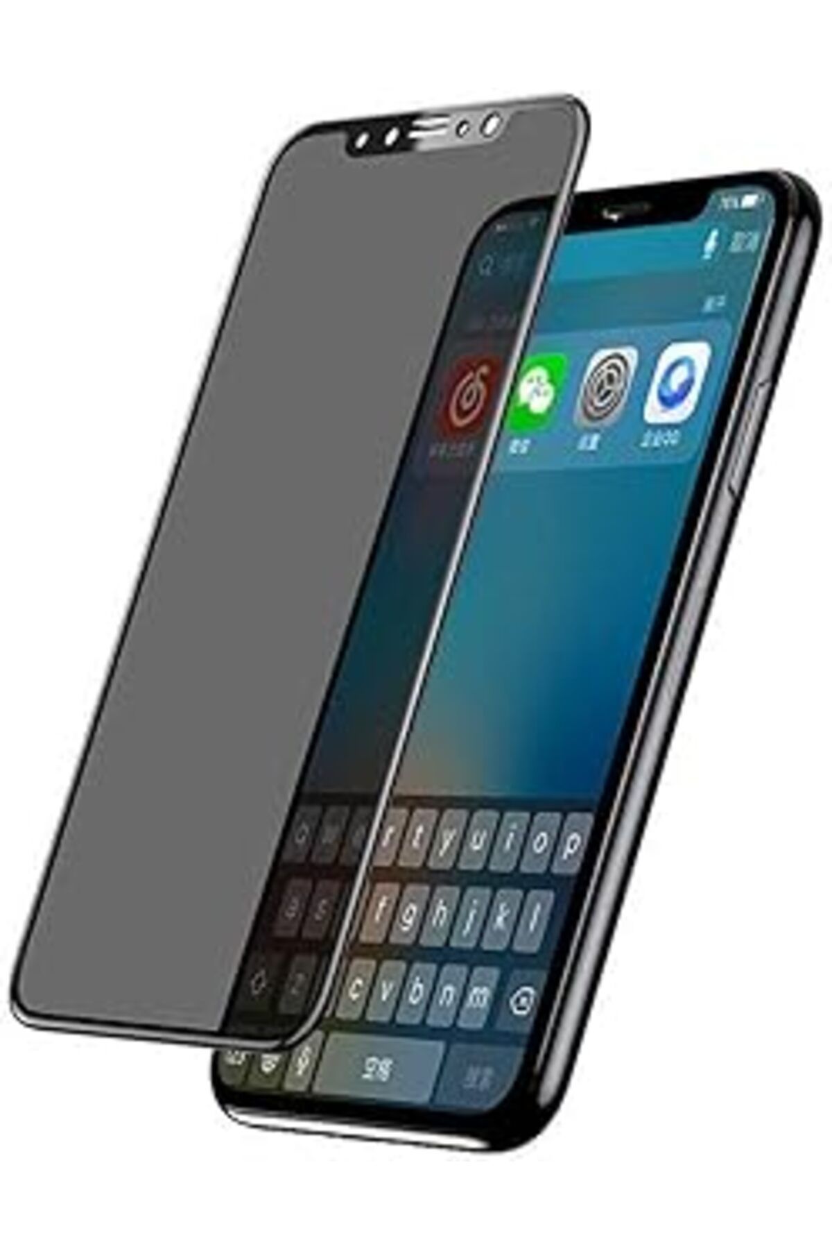 Pazarcan Psr Aksesuar Tam Kapatan Hayalet Ekran Koruyucu Gizli Cam Iphone 12 Ile Uyumlu