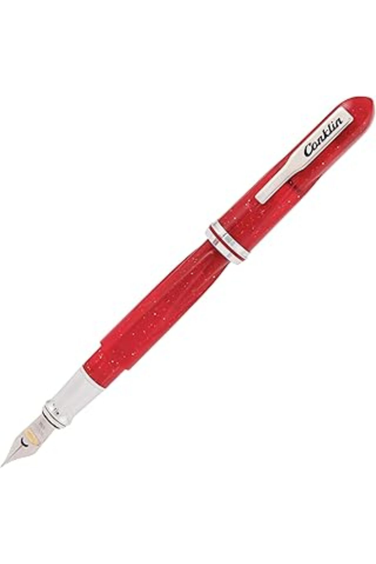 Mu Art Ahşap Conklin Ck75394 Empire Stardust Red Dolma Kalem B Uç