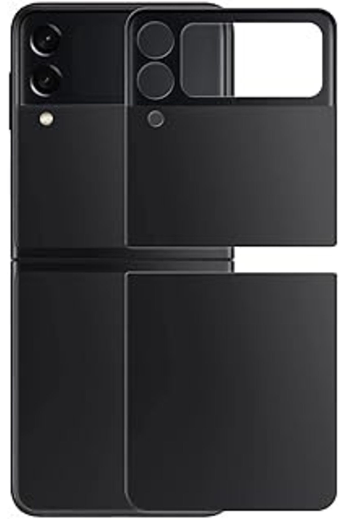 Pazarcan Microsonic Samsung Galaxy Z Flip 3 Arka Tam Kaplayan Temperli Cam Koruyucu Siyah